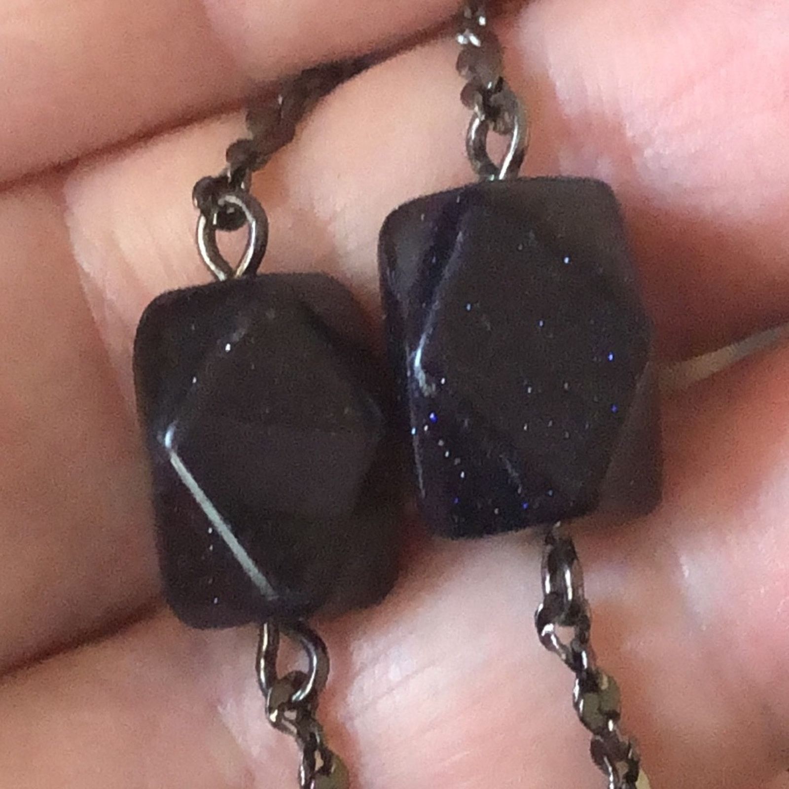 Vintage Vintage 90s black chrome beaded pendant necklace Size ONE SIZE - 14 Thumbnail