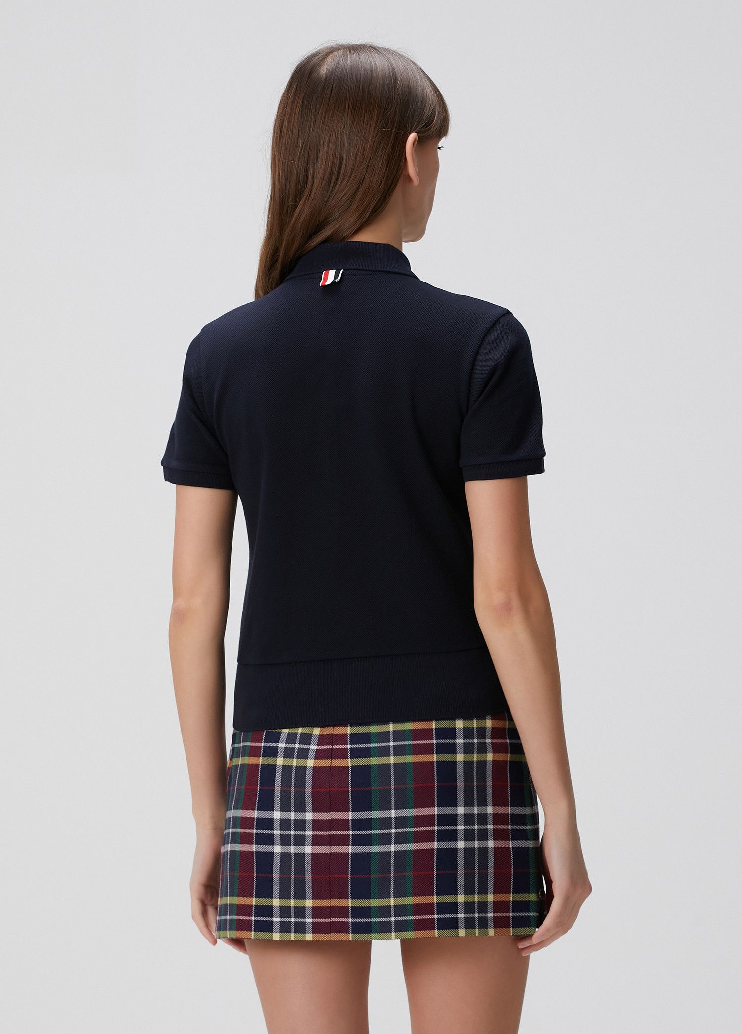 THOM BROWNE navy blue Hector & rose polo shirt Size 6 / 42