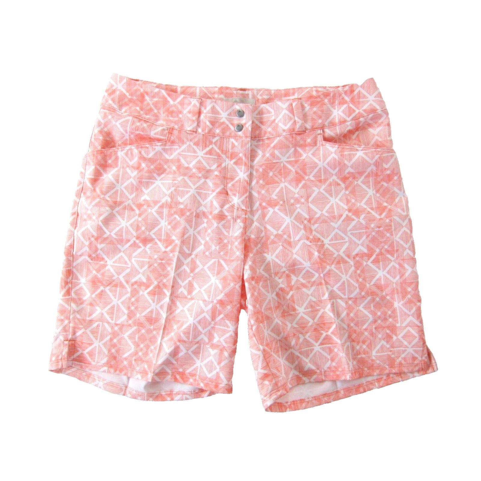 Adidas Adidas Women Pink Active Stretch Geometric Pocket Chino Golf Short 6 Size 28" / US 6 / IT 42 - 2 Thumbnail