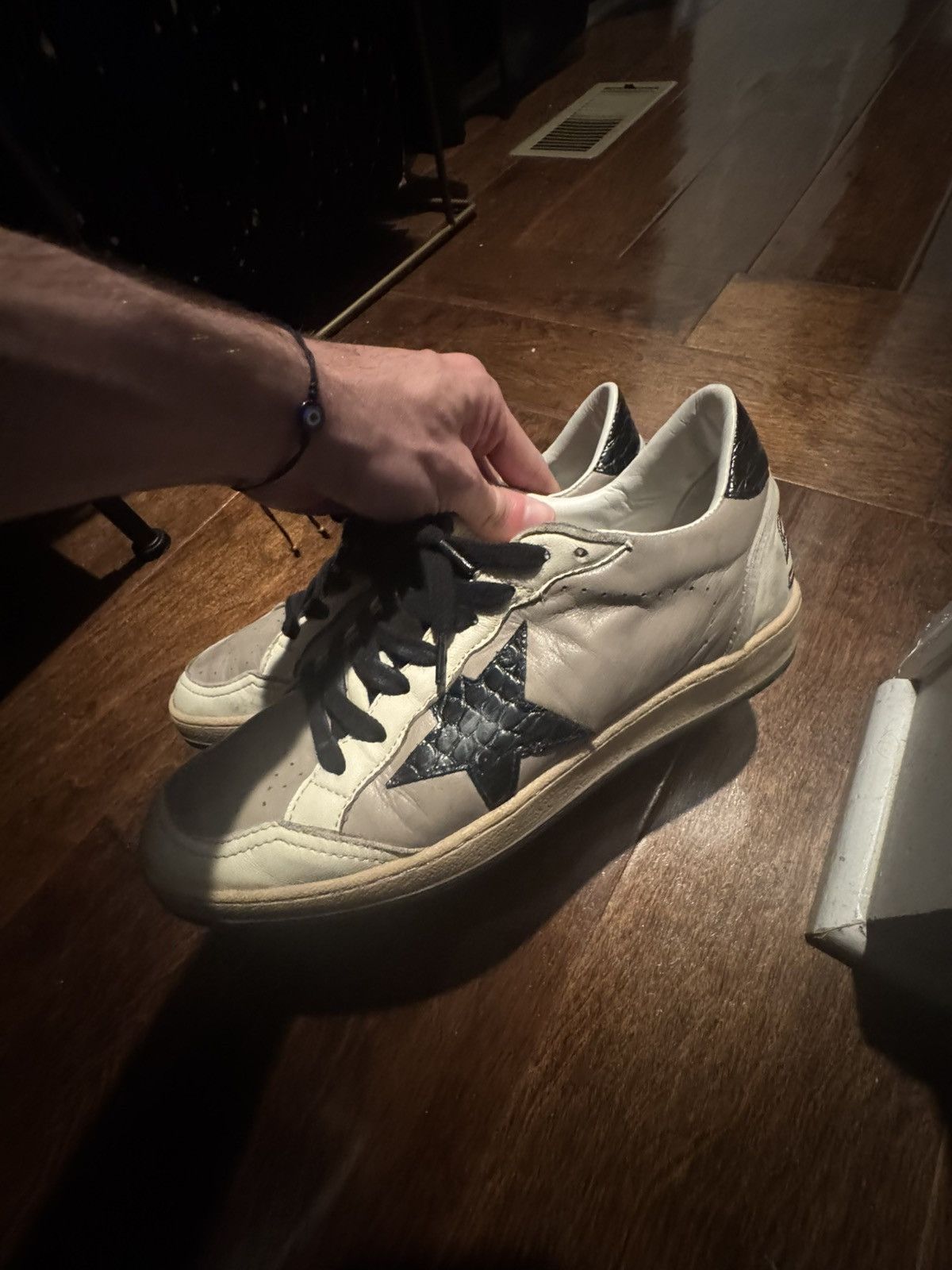 Golden Goose Golden Goose Beige Black Croc Size US 6 / EU 39 - 4 Thumbnail