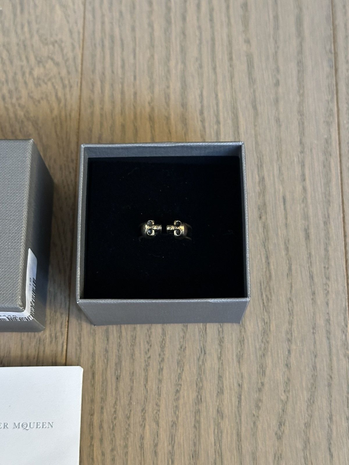 Alexander McQueen Gold Twin Skull Ring Size ONE SIZE - 3 Thumbnail