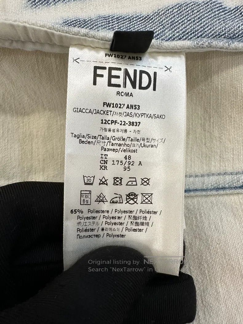 Fendi Fendi Smudged Old Flower Double F Denim Men's Jacket Size US M / EU 48-50 / 2 - 8 Thumbnail