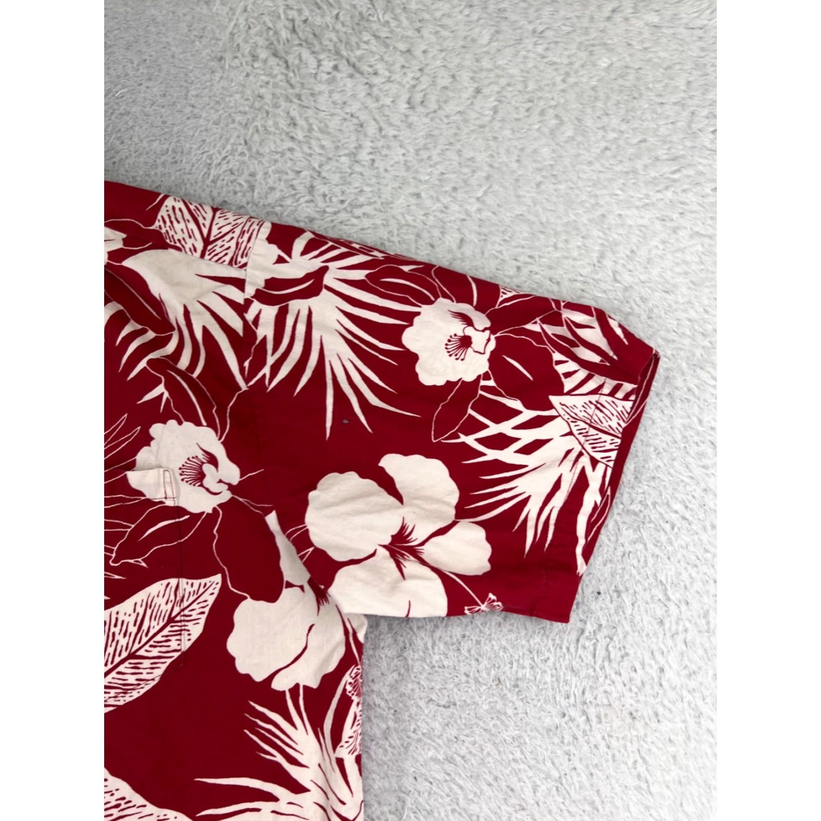 Tori Richard Tori Richard Shirt Men Large Red Floral Palm Button-Up Cotton Size US L / EU 52-54 / 3 - 4 Thumbnail