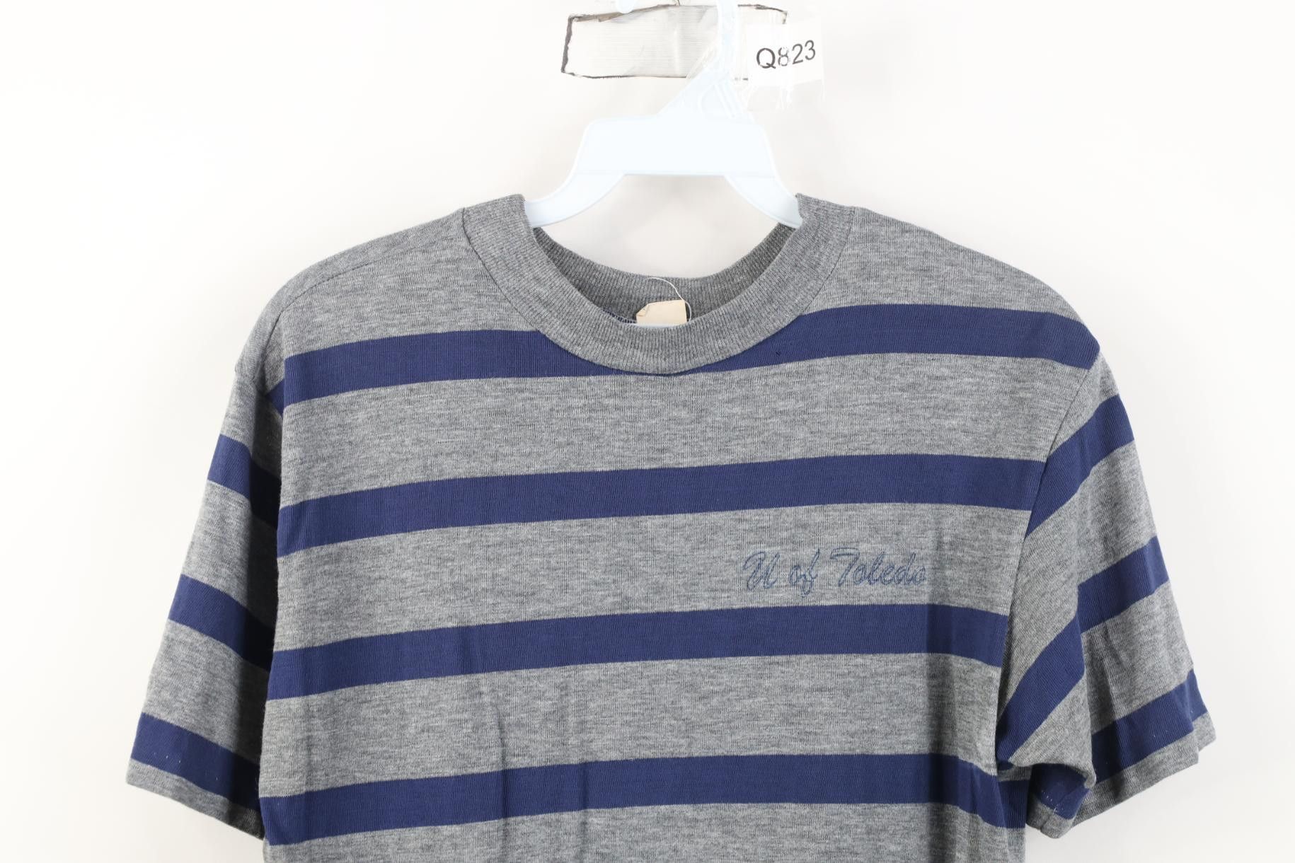 Vintage Vintage 70s Spell Striped University of Toledo T-Shirt USA Size M / US 6-8 / IT 42-44 - 2 Thumbnail