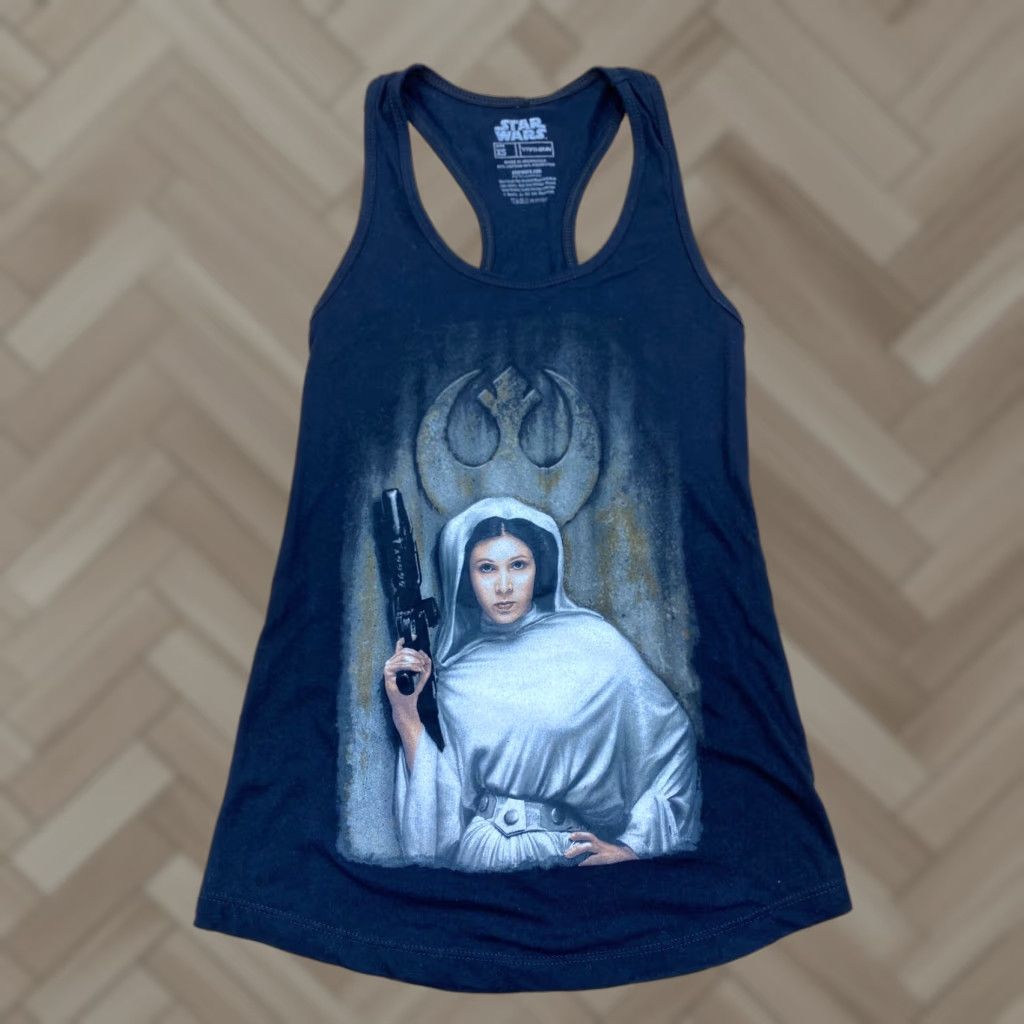 Vintage Fifth Sun Star Wars T-Shirt Sleeveless Tank Top Graphic Print Black XS Unisex Adults Short Sleeve Casual Vintage: No Size XL / US 12-14 / IT 48-50 - 1 Thumbnail