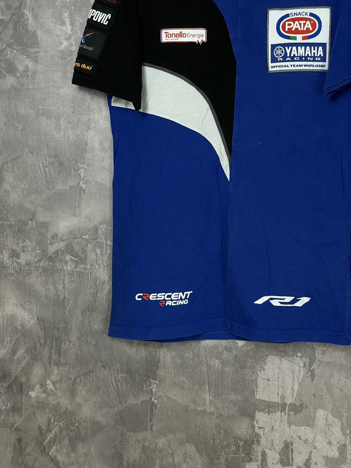 Vintage × Yamaha Vintage Streetwear Moto Racing Yamaha Blue T shirt Size US M / EU 48-50 / 2 - 5 Thumbnail
