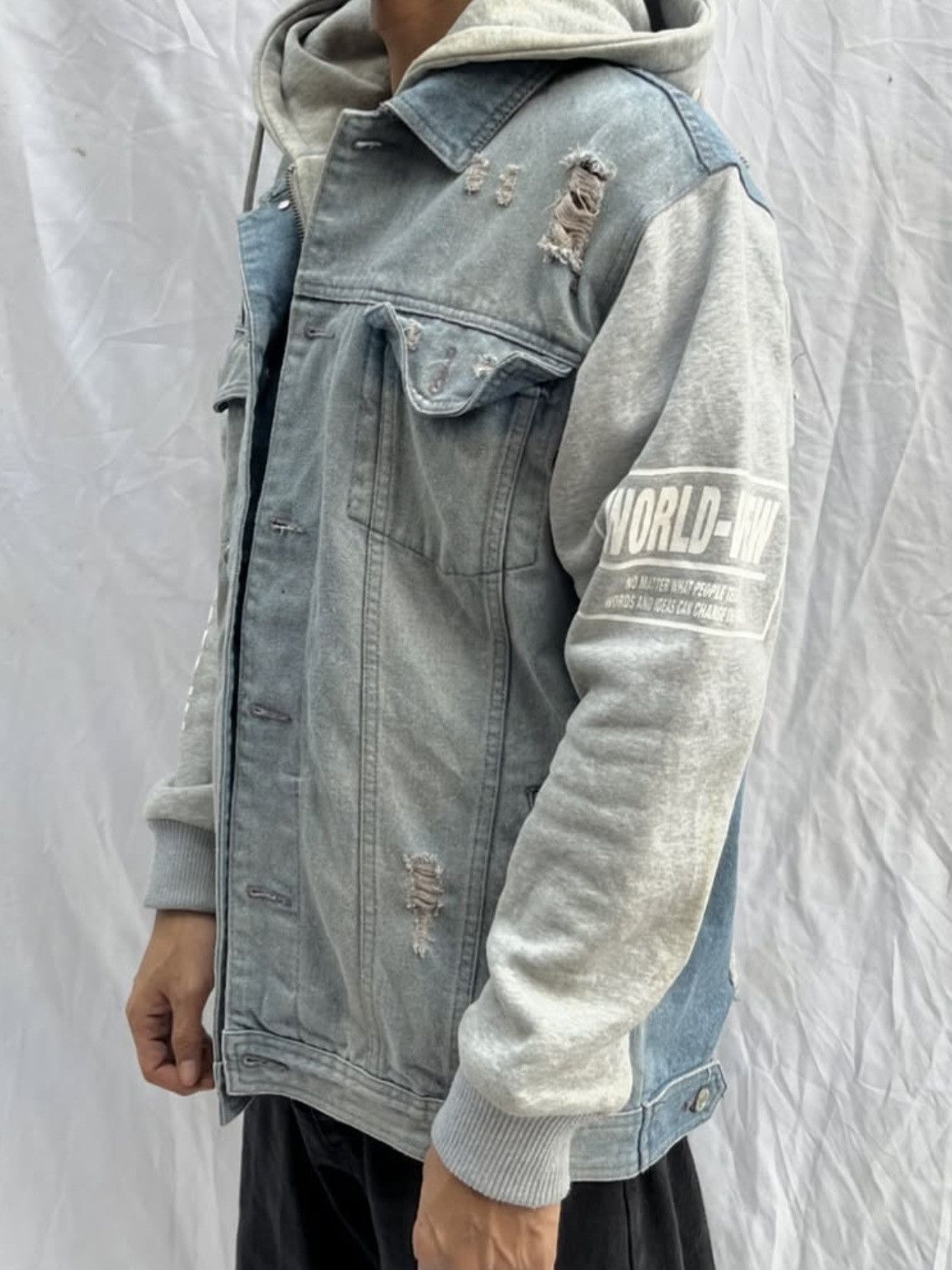 Japanese Brand Jungle Storm Denim Streetwear Jacket Size US L / EU 52-54 / 3 - 3 Thumbnail