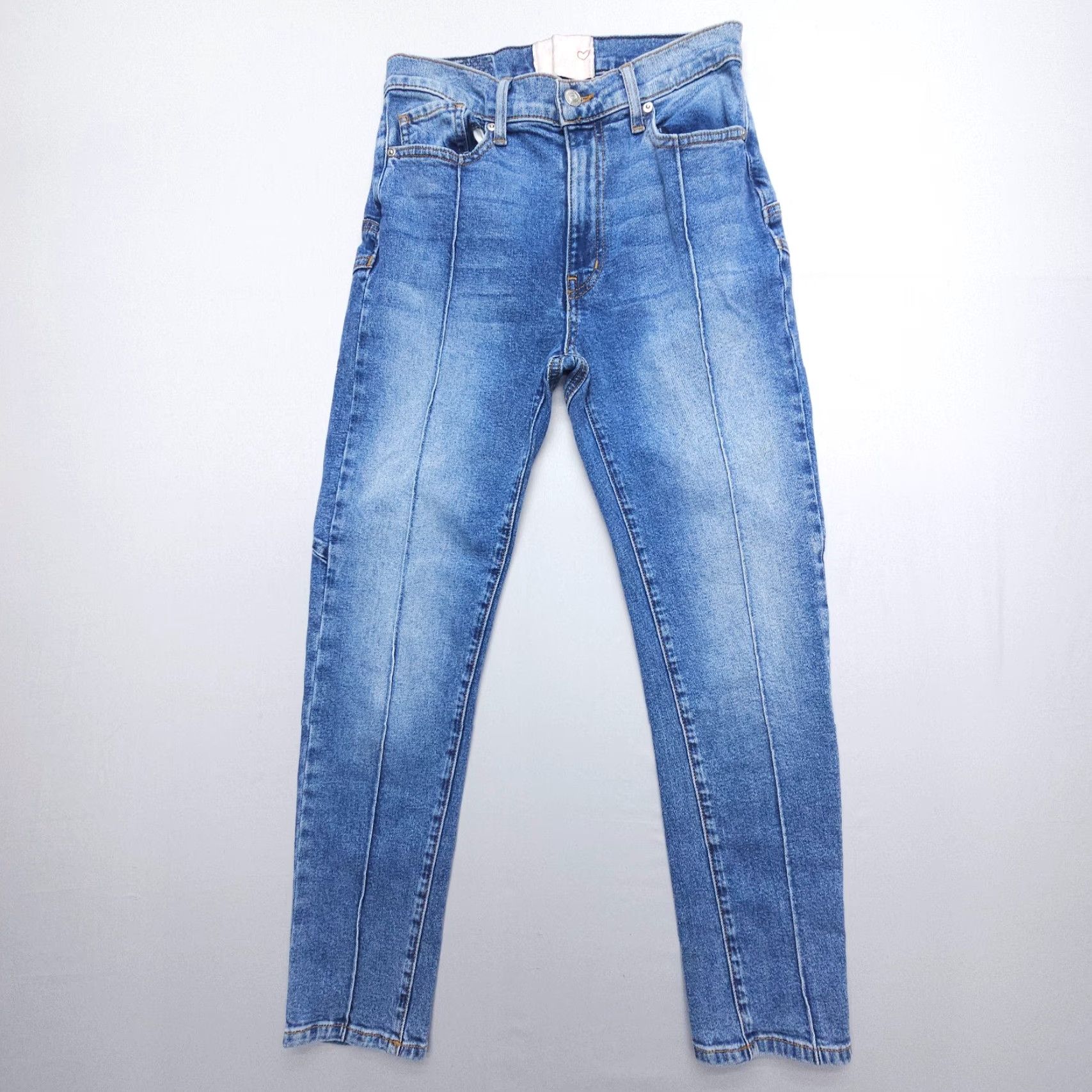 Vintage Revice Denim Venus Star High Rise Crop Jeans 27 Blue Stretch USA Made Womens Size 27 Jeans Crop Denim Size 27" / US 4 / IT 40 - 2 Thumbnail