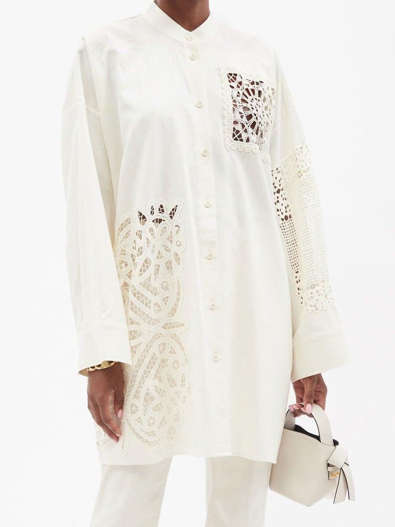 Acne Studios Acne Studios Sarai Crochet Shirt Size XXS / US 00 / IT 34 - 2 Thumbnail