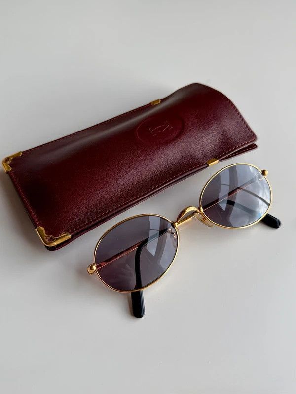 Cartier Cartier Gold 53mm Oval Men's Vintage Sunglasses Size ONE SIZE - 1 Thumbnail