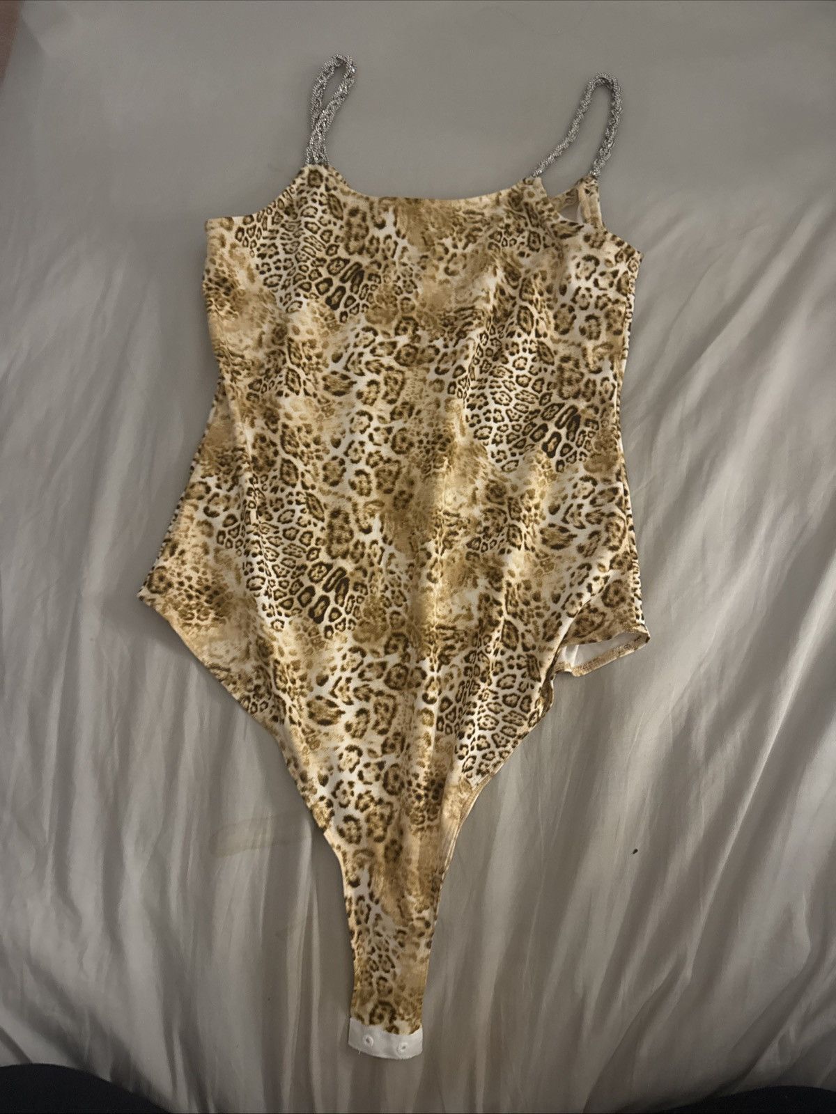 Other cheetah print bodysuit with rhinestone straps Size S / US 4 / IT 40 - 2 Thumbnail