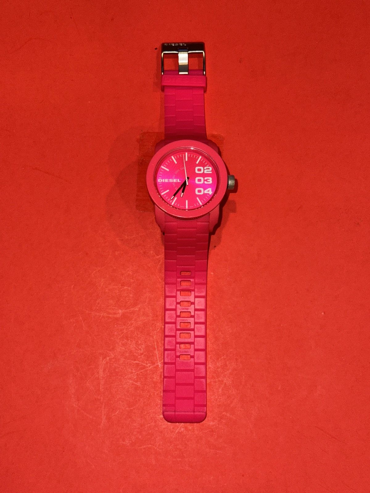 Diesel Diesel Pink Dial Pink Plastic Strap Unisex Watch DZ1573 Size ONE SIZE - 6 Thumbnail