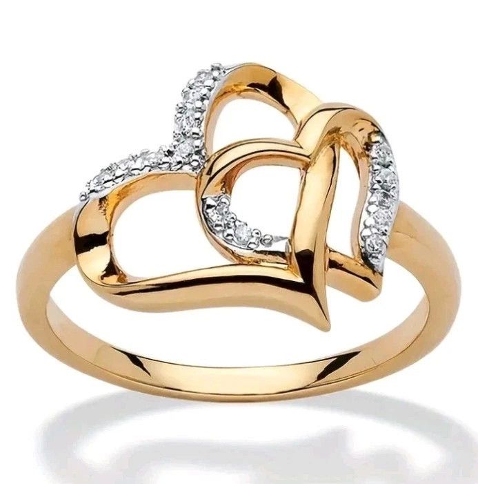 Other Double Heart Cubic Zirconia Ring Size 6 Size ONE SIZE - 1 Thumbnail