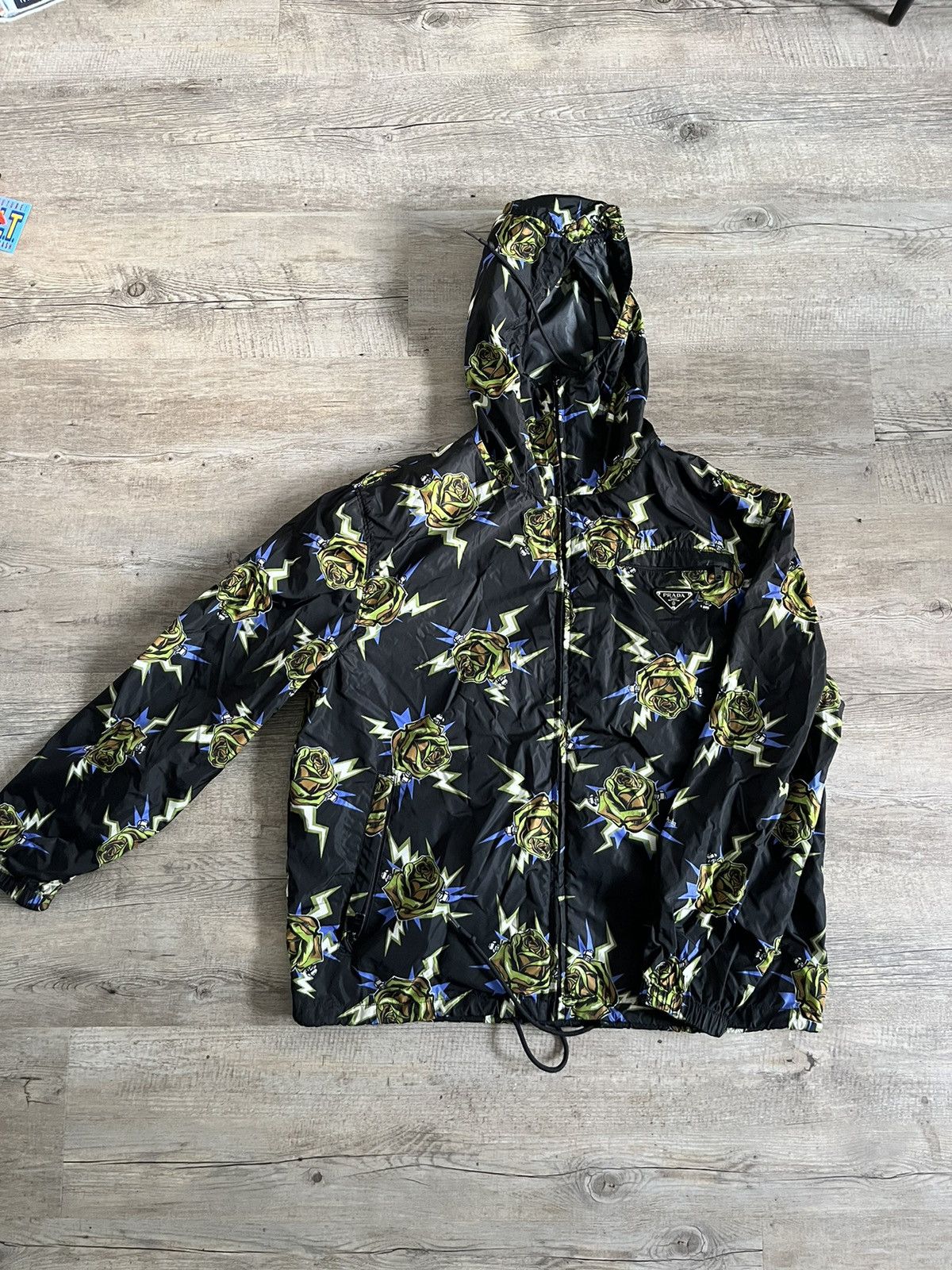 Prada Prada SS19 Lightning Rose Hooded Windbreaker Nylon Jacket Size US S / EU 44-46 / 1 - 1 Thumbnail