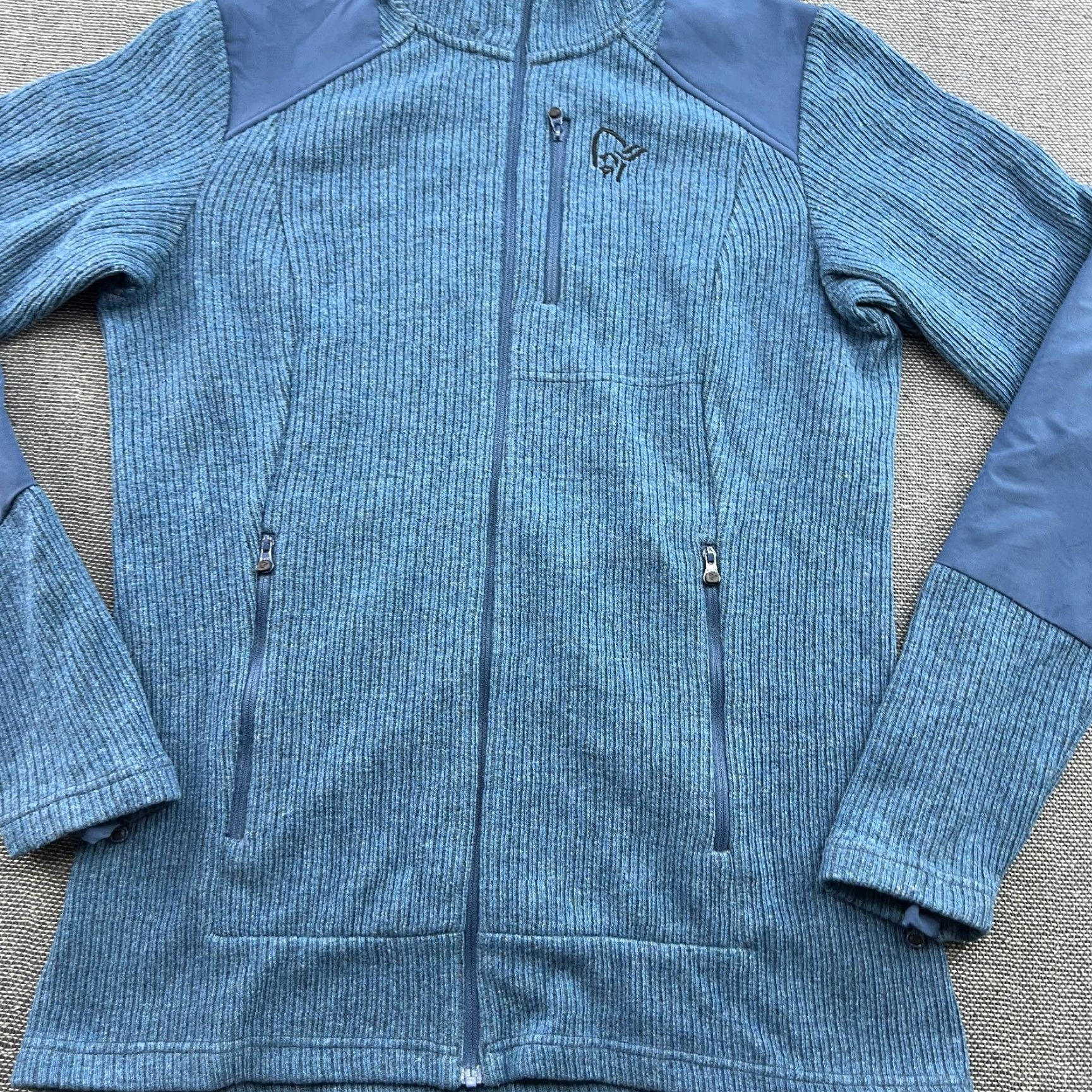 Vintage Norrona Tamok Warm /wool2 Full Zip Up Hood Womens Jacket Medium Blue Outdoor Shirt Size M / US 6-8 / IT 42-44 - 3 Thumbnail