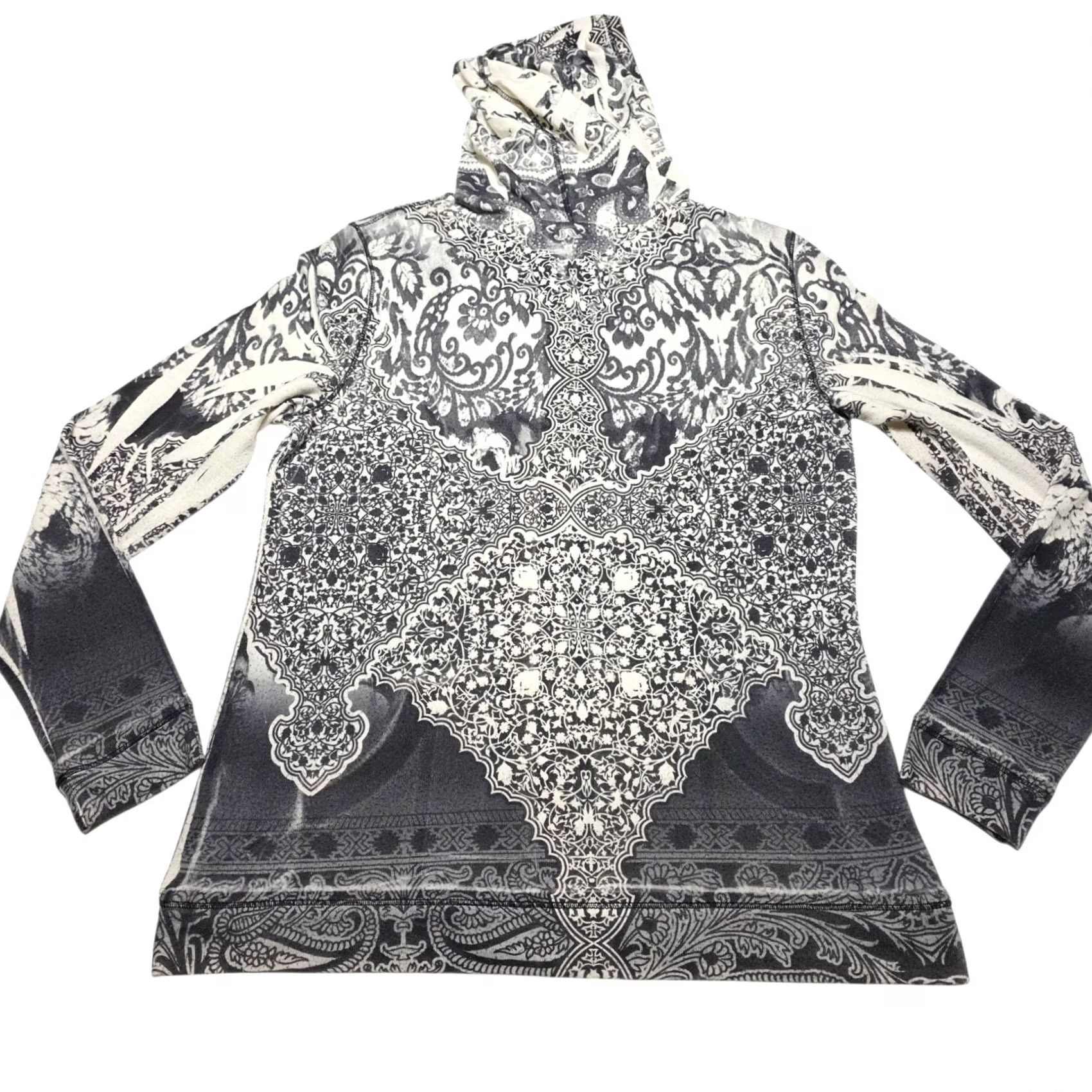 Vintage VINTAGE Christopher & Banks Paisley Embellished Graphic Hoodie Full Zip Y2k Size Medium Women Size M / US 6-8 / IT 42-44 - 2 Thumbnail
