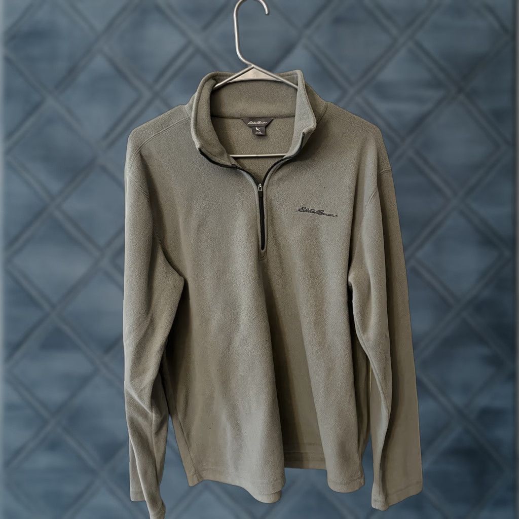 Eddie Bauer Eddie Bauer 1/4 Zip Pullover Fleece Sweater Medium Gray Size M / US 6-8 / IT 42-44 - 1 Thumbnail