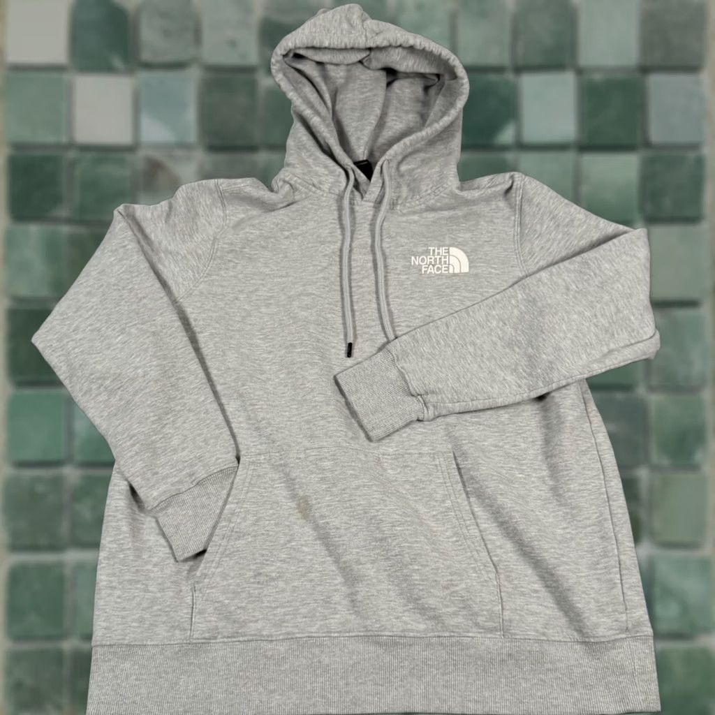 The North Face The North Face Hoodie Gray Pullover Womens L Raglan Sleeve Outdoor Travel Graphic Logo Pocket Size L / US 10 / IT 46 - 1 Thumbnail