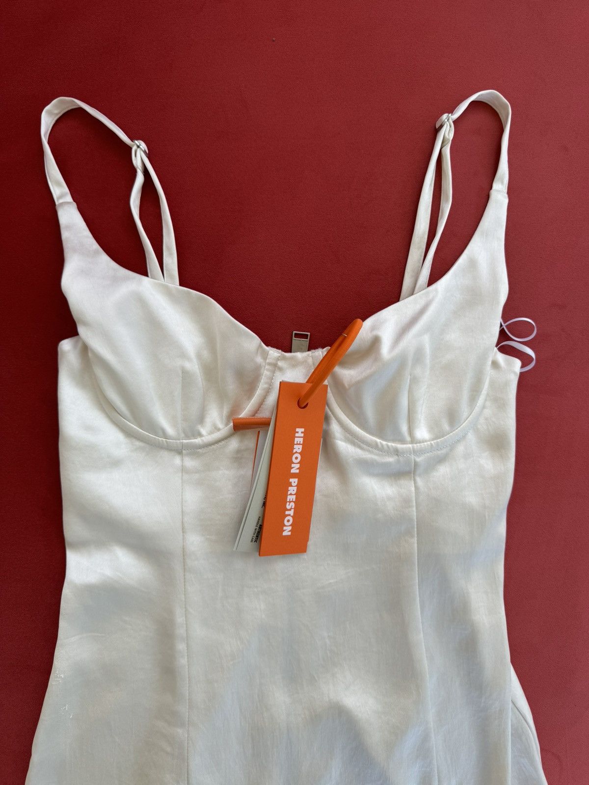 Heron Preston New Heron Preston cream stretch satin dress, size XS Size XS / US 0-2 / IT 36-38 - 3 Thumbnail