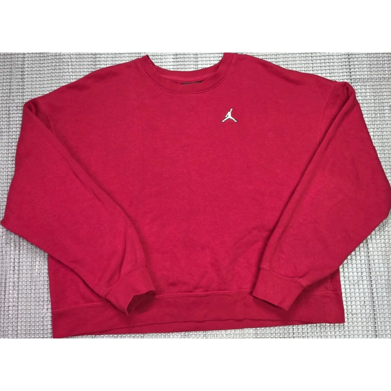 Nike Nike Jordan Jumpman Sweatshirt Women's Red Loose Fit Pullover Crew Neck Size M Size M / US 6-8 / IT 42-44 - 4 Thumbnail