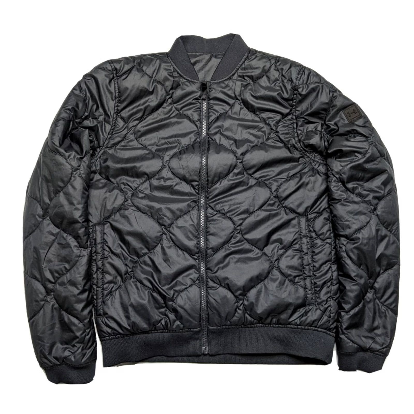 Under Armour UNDER ARMOUR Reactor Reversible ColdGear Quilted Bomber Jacket Mens Small Black Size US S / EU 44-46 / 1 - 4 Thumbnail