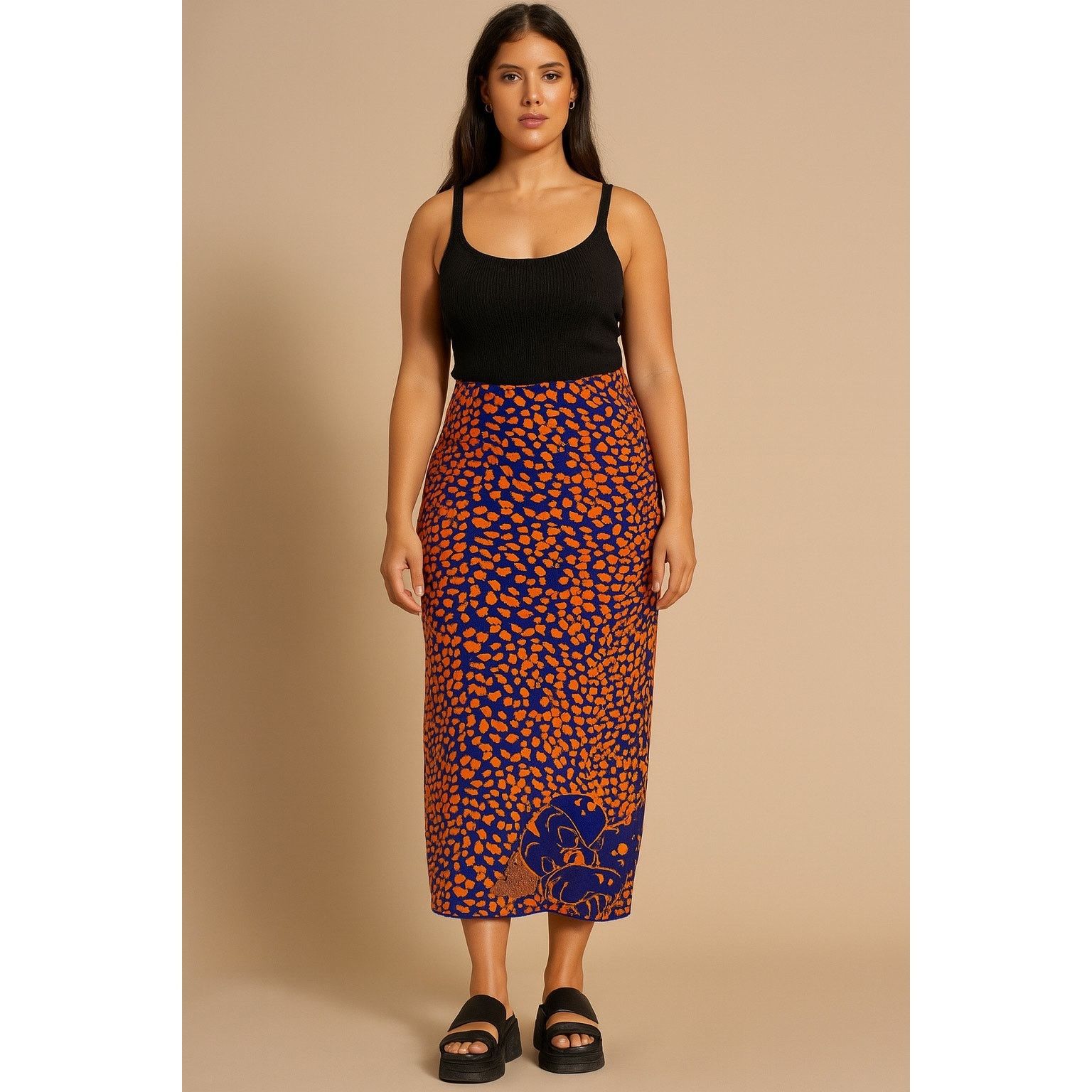 Disney Vintage DISNEY 101 Dalmatian Leopard Skirt 42 Size 42" / US 20 - 1 Thumbnail