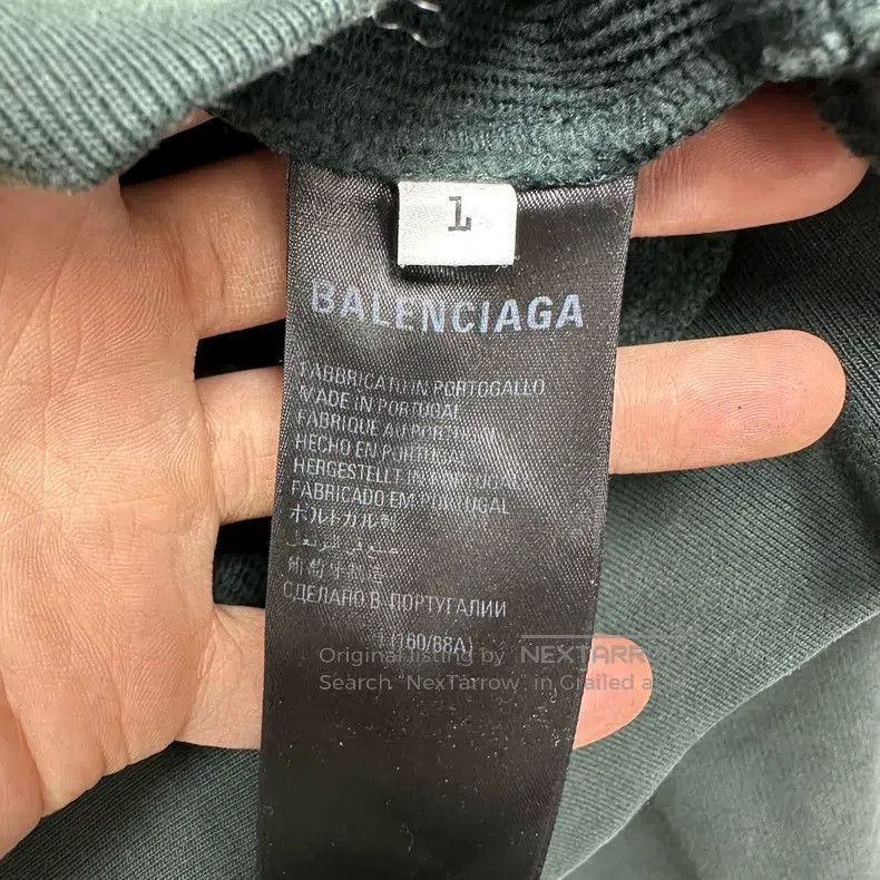 Balenciaga Balenciaga Logo Printed Hooded Long Sleeve Sweatshirt Size US S / EU 44-46 / 1 - 4 Thumbnail