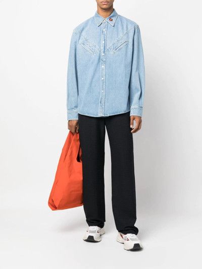 Kenzo o1mle0624 Western-Style Denim Shirt in Blue Size US L / EU 52-54 / 3 - 3 Thumbnail