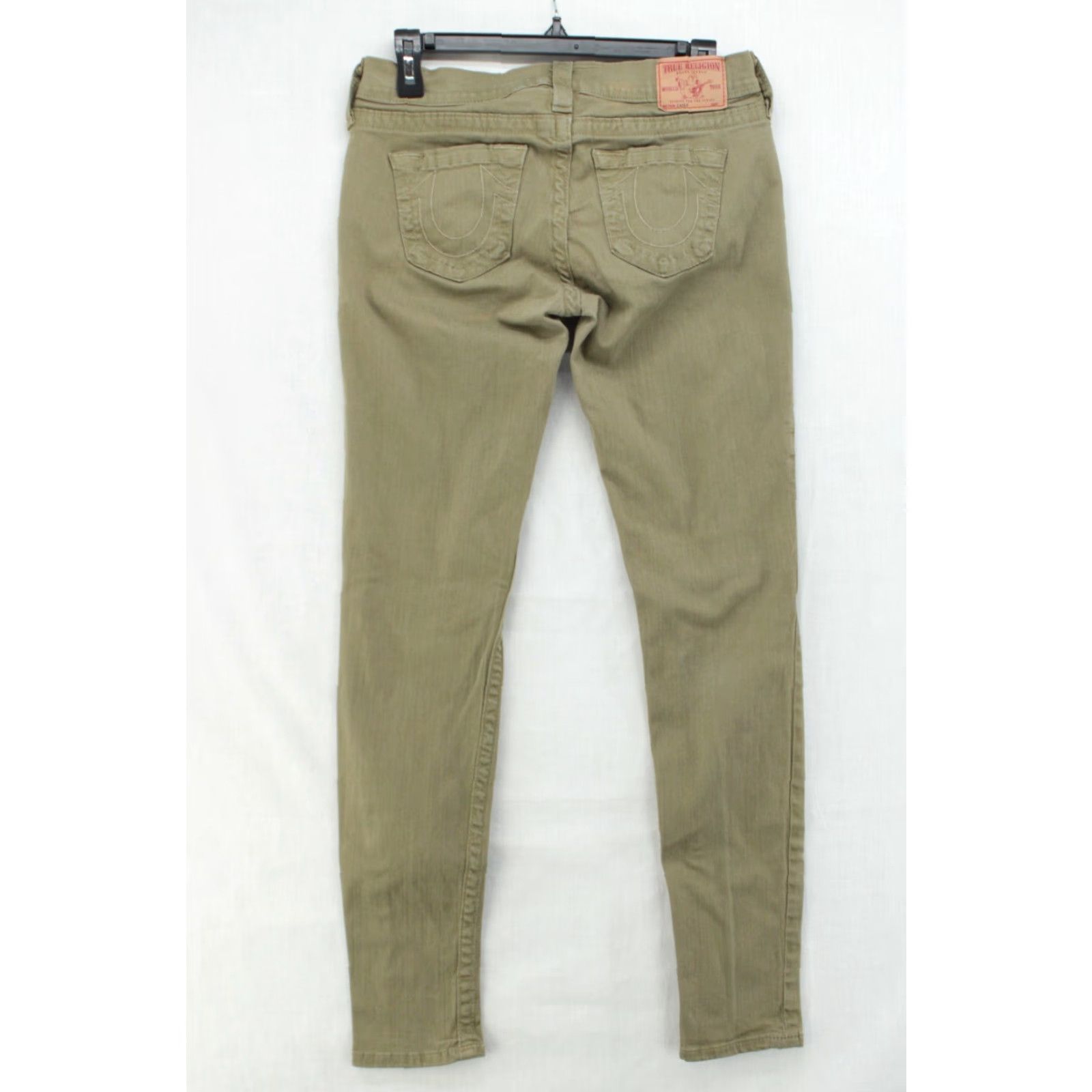 True Religion True Religion Jeans Women 28 Green Low Rise Skinny Denim 5-Pocket Gorpcore Grunge City Designer Womens Size 28" / US 6 / IT 42 - 4 Thumbnail
