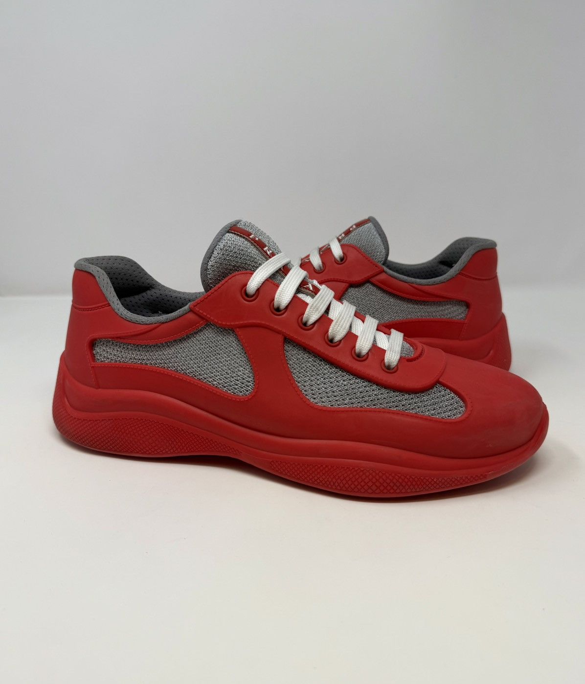 Prada Prada Americas Cup Rubber Sneaker Red Size US 10 / EU 43 - 1 Thumbnail