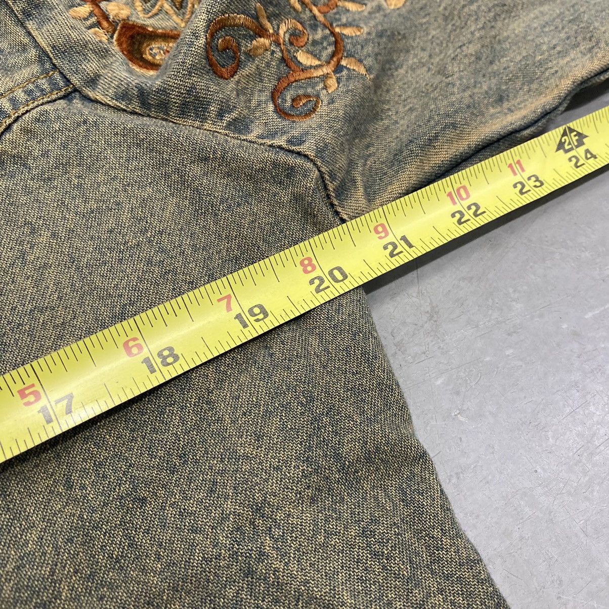 Japanese Brand × Kapital × Vintage Vtg 80s 90s Gordon & James Embroidered Damask Denim Jacket Size M / US 6-8 / IT 42-44 - 2 Thumbnail