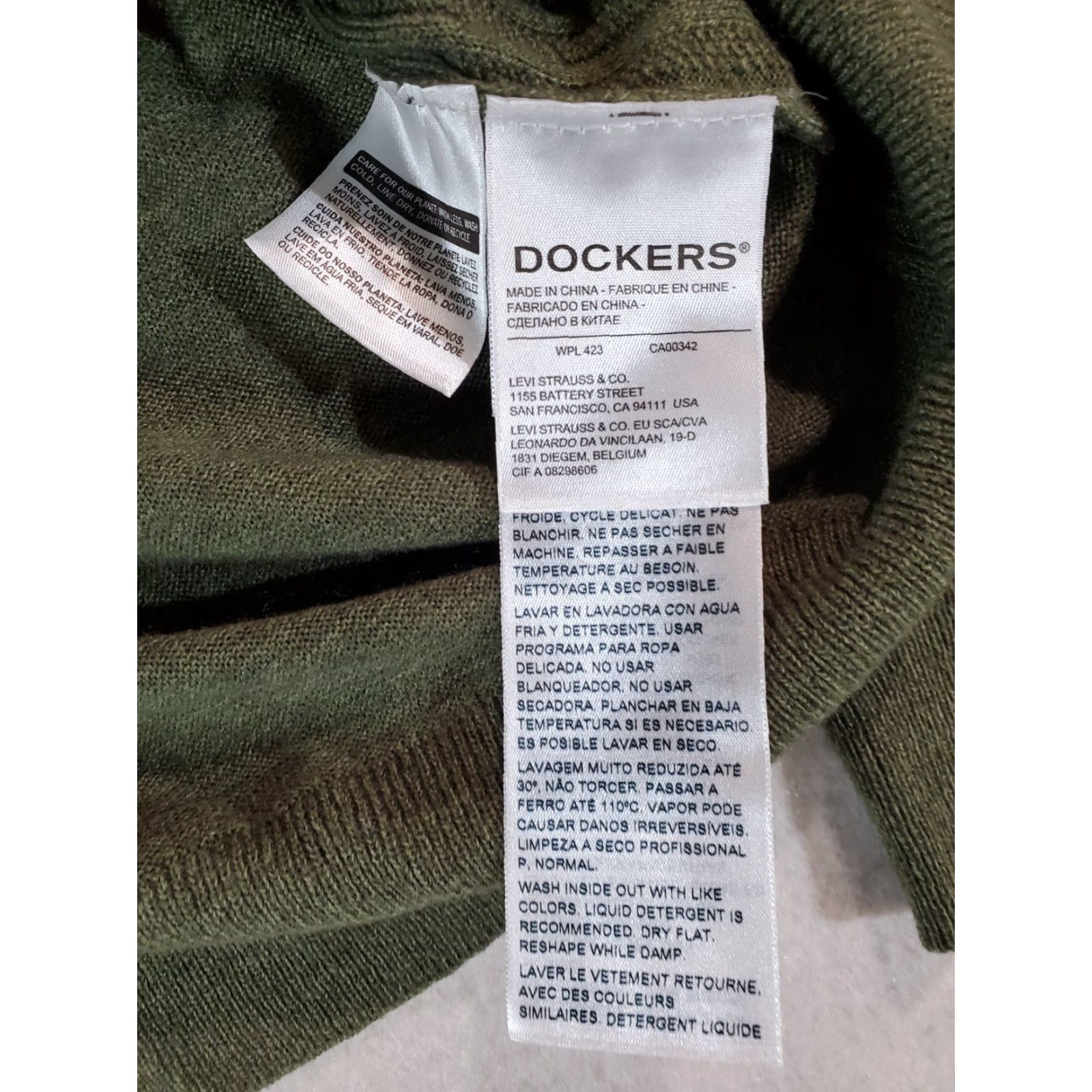 Dockers DOCKERS Signature Mock Neck 1/4 Zip Pullover Sweater Mens Sz 2XL Forest Green Shirt Size US XXL / EU 58 / 5 - 5 Thumbnail