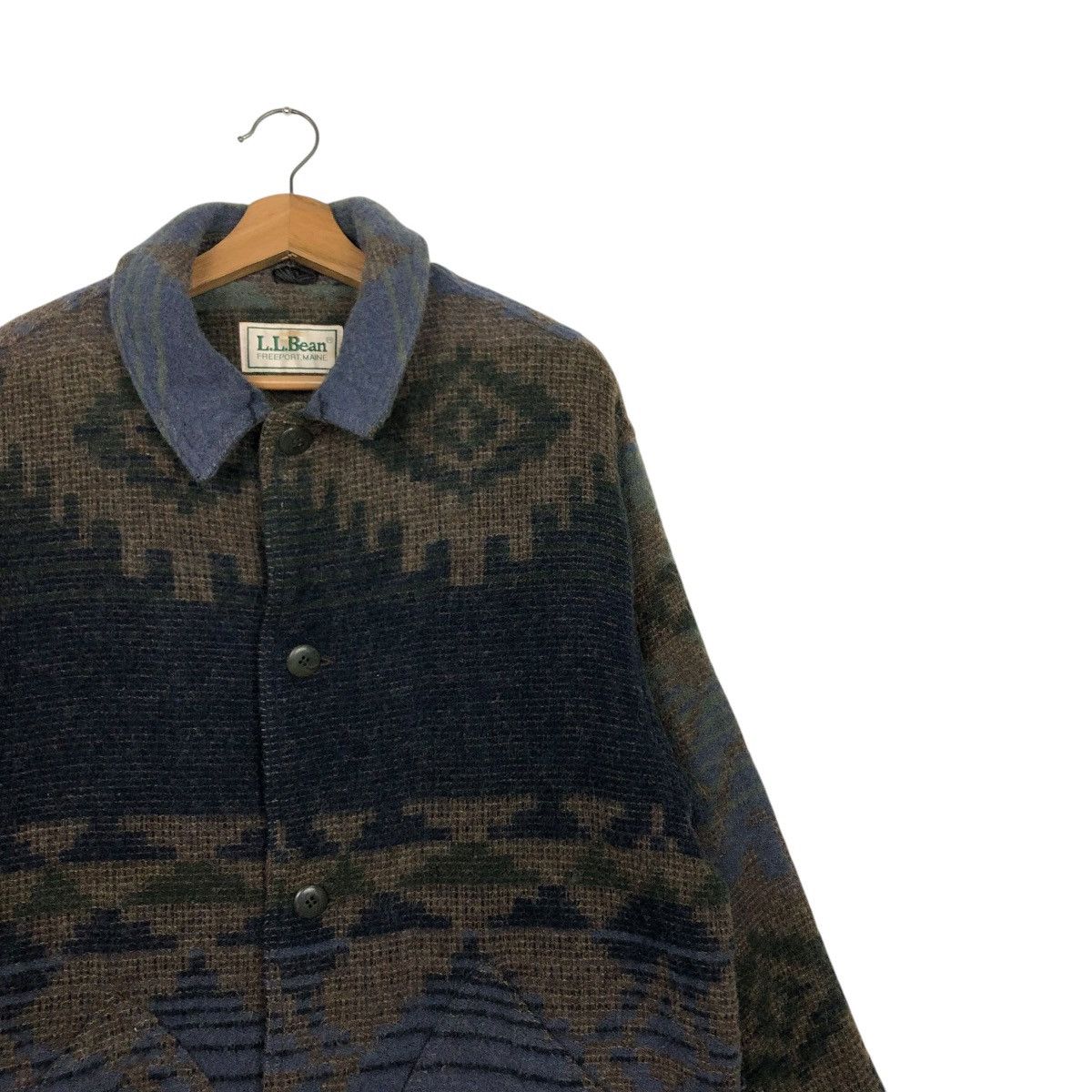 L.L. Bean 🔥VINTAGE WOOL CHORE WORK JACKET L.L.BEAN NAVAJO AZTEC NATIVE Size US M / EU 48-50 / 2 - 8 Thumbnail