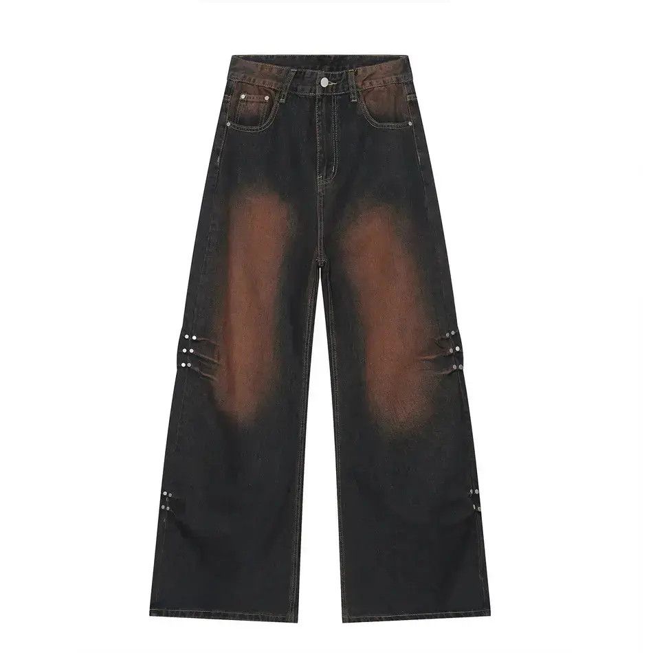 Japanese Brand Retro loose gradient wide leg jeans Size US 32 / EU 48 - 5 Thumbnail
