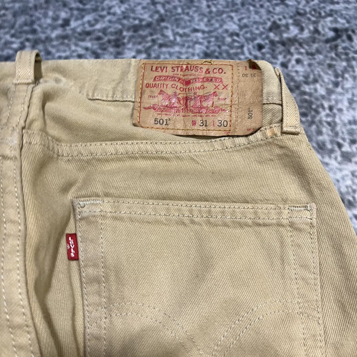 Levi's Vintage Levi's 501 Tan Button Fly 2000s Straight Fit Jeans Size US 31 - 4 Thumbnail