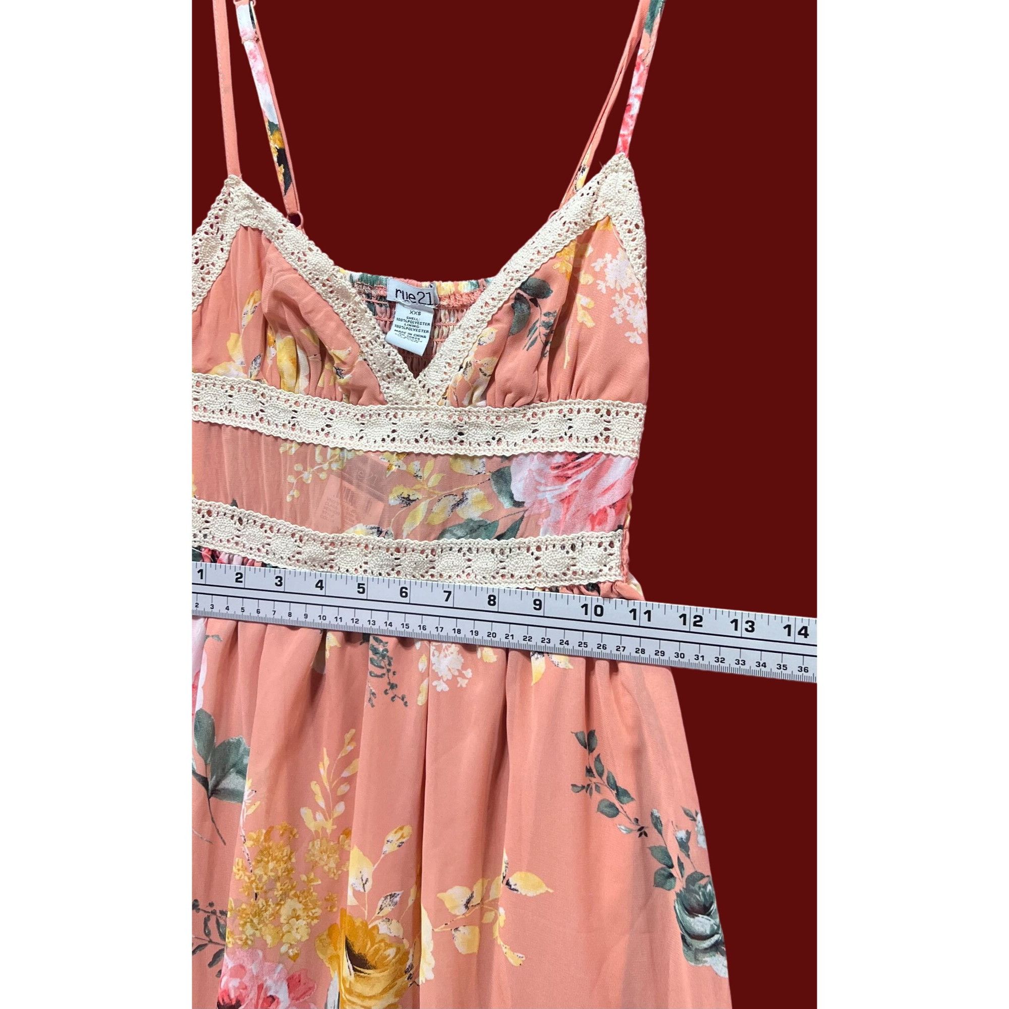 rue21 Rue 21 - Women's Sumer Sleeveless High Low Hem Ruffle Floral Size XXS / US 00 / IT 34 - 4 Thumbnail