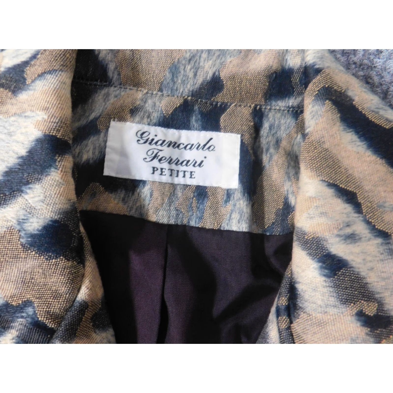 Ferrari Giancarla Ferrari Jacket Womens 6 Full Zip Animal Print Bomber Mid-Length Multicolor Fur Trim Knitted Cotton Lining Polyester Winter Regular(Women) Size 28" / US 6 / IT 42 - 7 Thumbnail