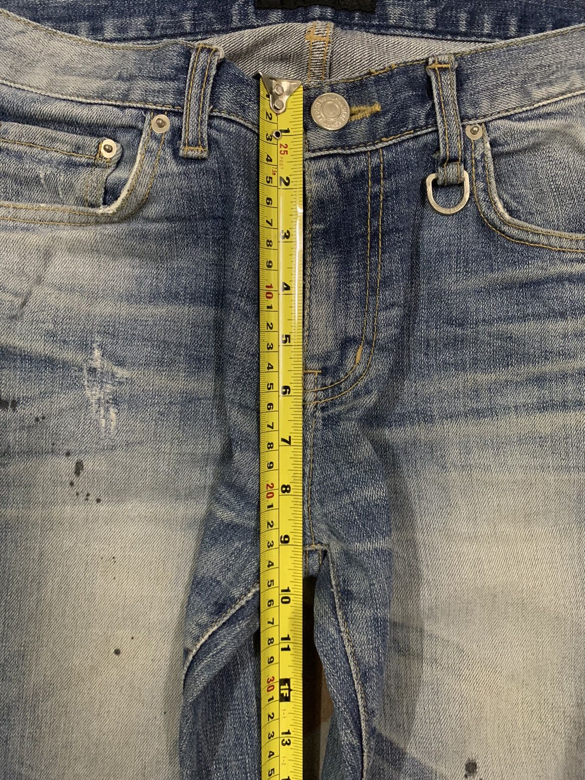 KMRii Vintage Japanese Brand Blue Washed Splatter Distressed Jeans Size US 32 / EU 48 - 19 Thumbnail