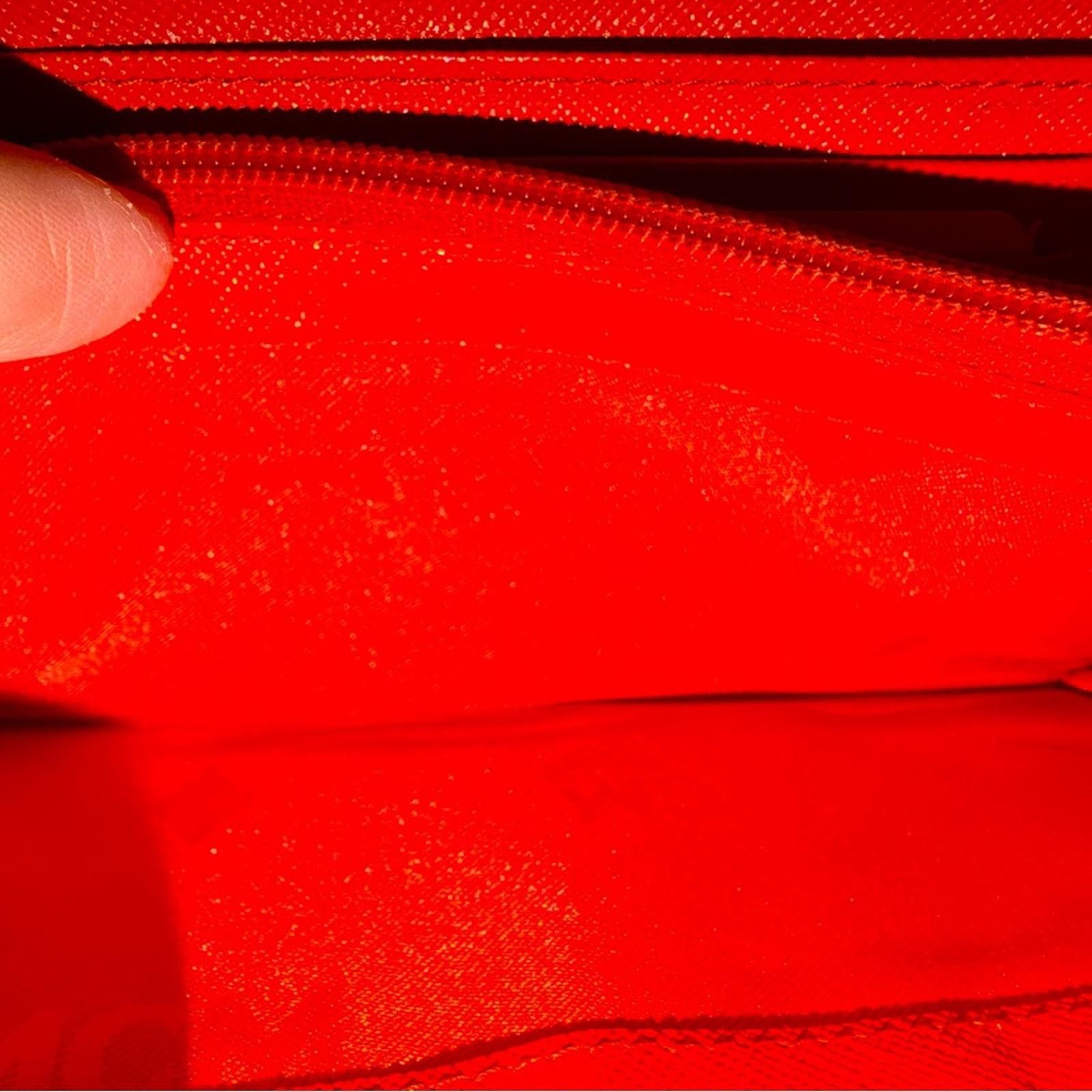 MCM MCM Red Enbossed Trifold Card Wallet with Gold Snap Size ONE SIZE - 6 Thumbnail