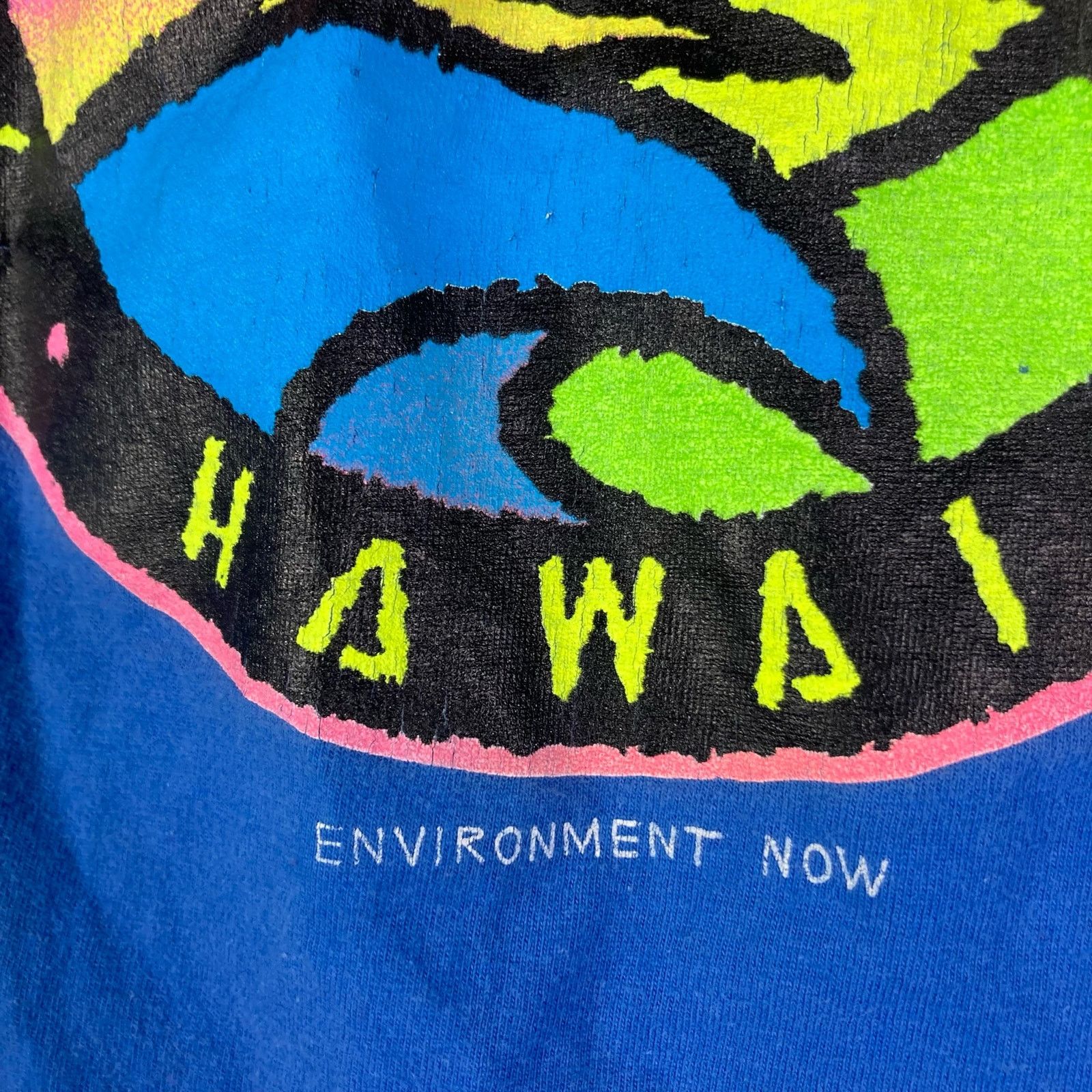 Hanes Waimea Hawaii Vintage Shirt 90s Mens Blue Adult Graphic XL Size US XL / EU 56 / 4 - 9 Thumbnail