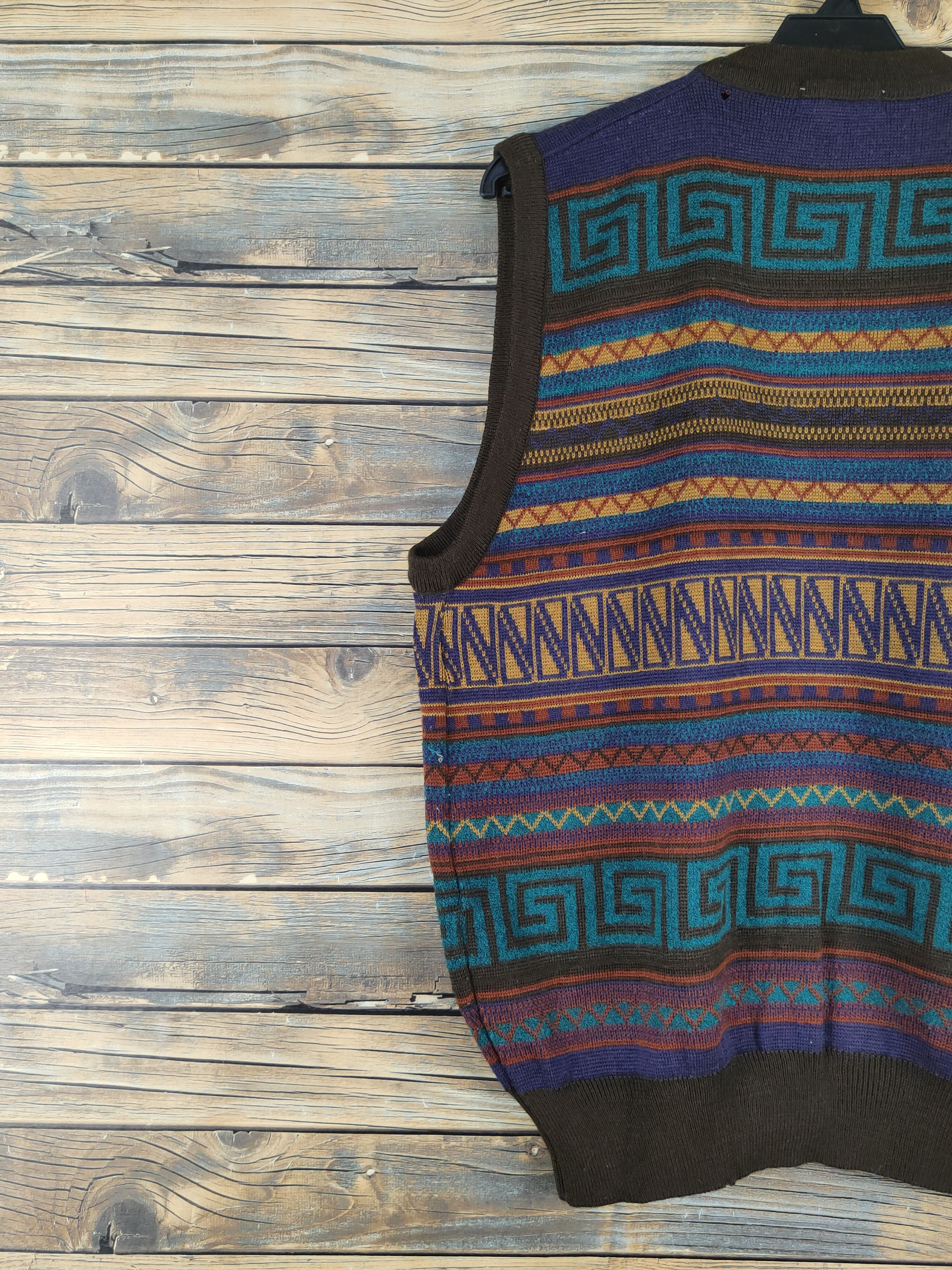 Homespun Knitwear Cotedazur Dark Brown Vest knitwear #W1230 Size US M / EU 48-50 / 2 - 10 Thumbnail