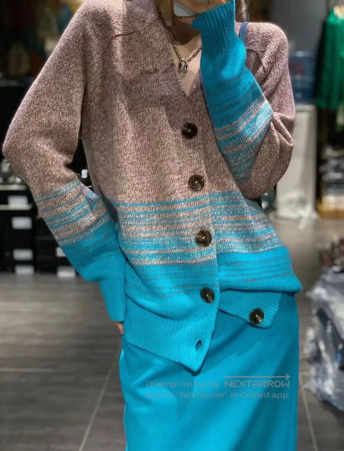Hermes Hermes Gray Blue Knit Sweater XS. Size US XS / EU 42 / 0 - 7 Thumbnail