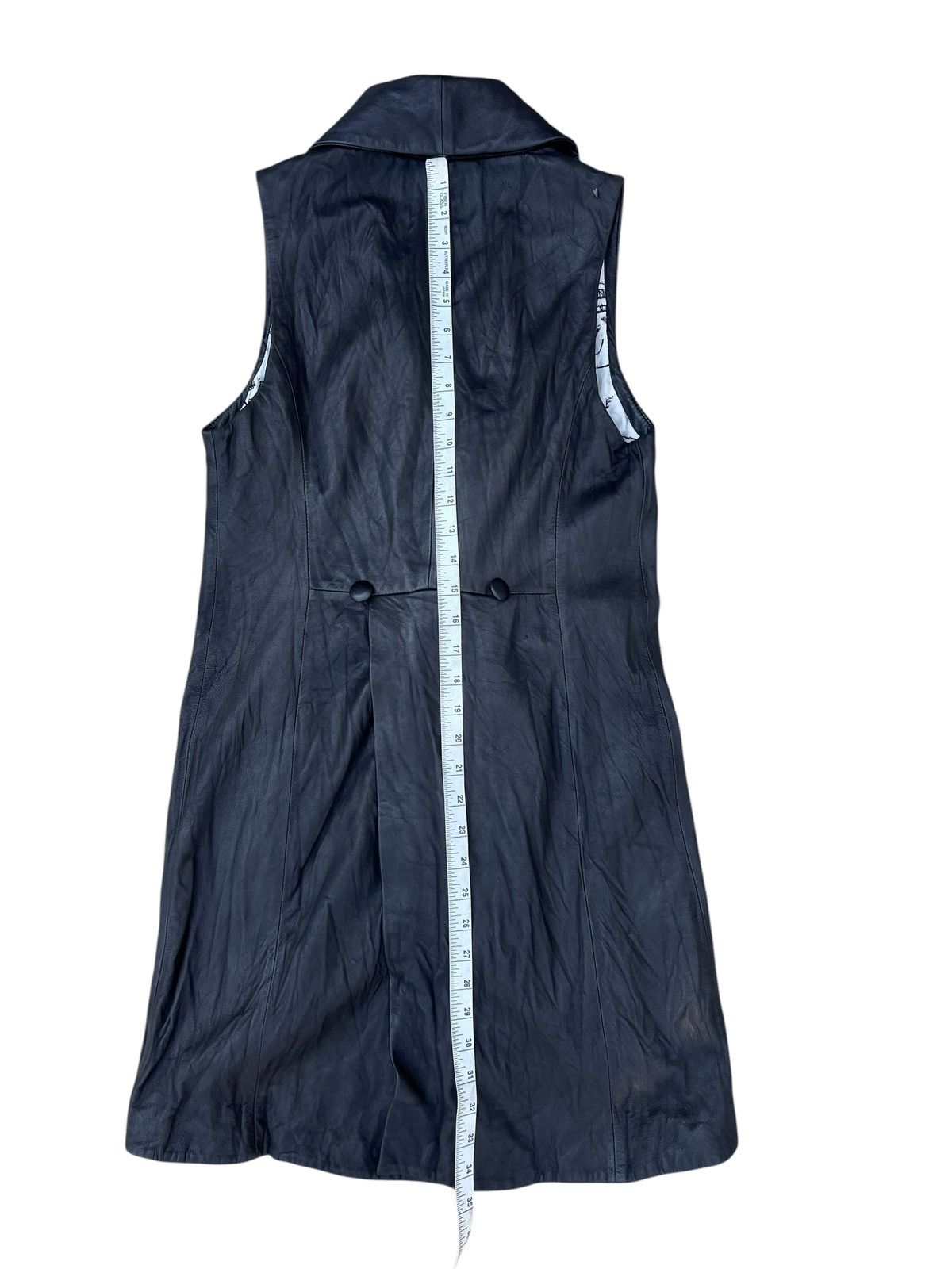 Bajra × Vintage Vintage Bajra Japan Patina Sheepskin Leather Long Vest Size US XS / EU 42 / 0 - 17 Thumbnail