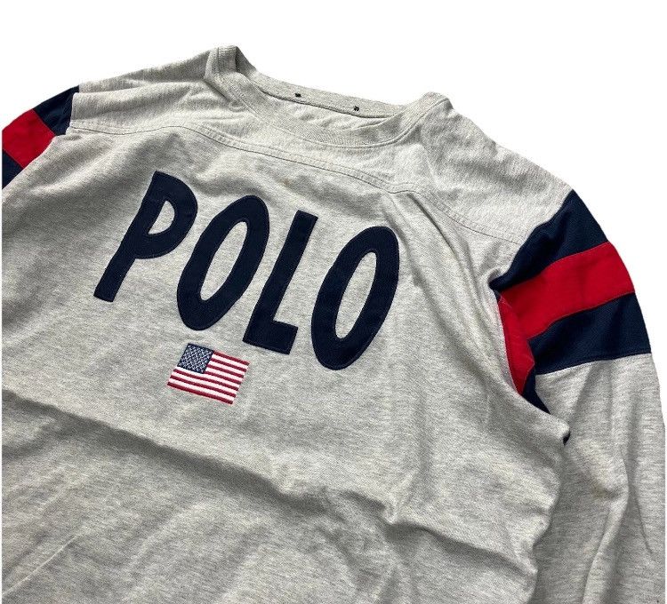 Polo Ralph Lauren × Vintage Vintage Polo Sport Stadium Spellout Sweatshirt Size US XL / EU 56 / 4 - 2 Thumbnail