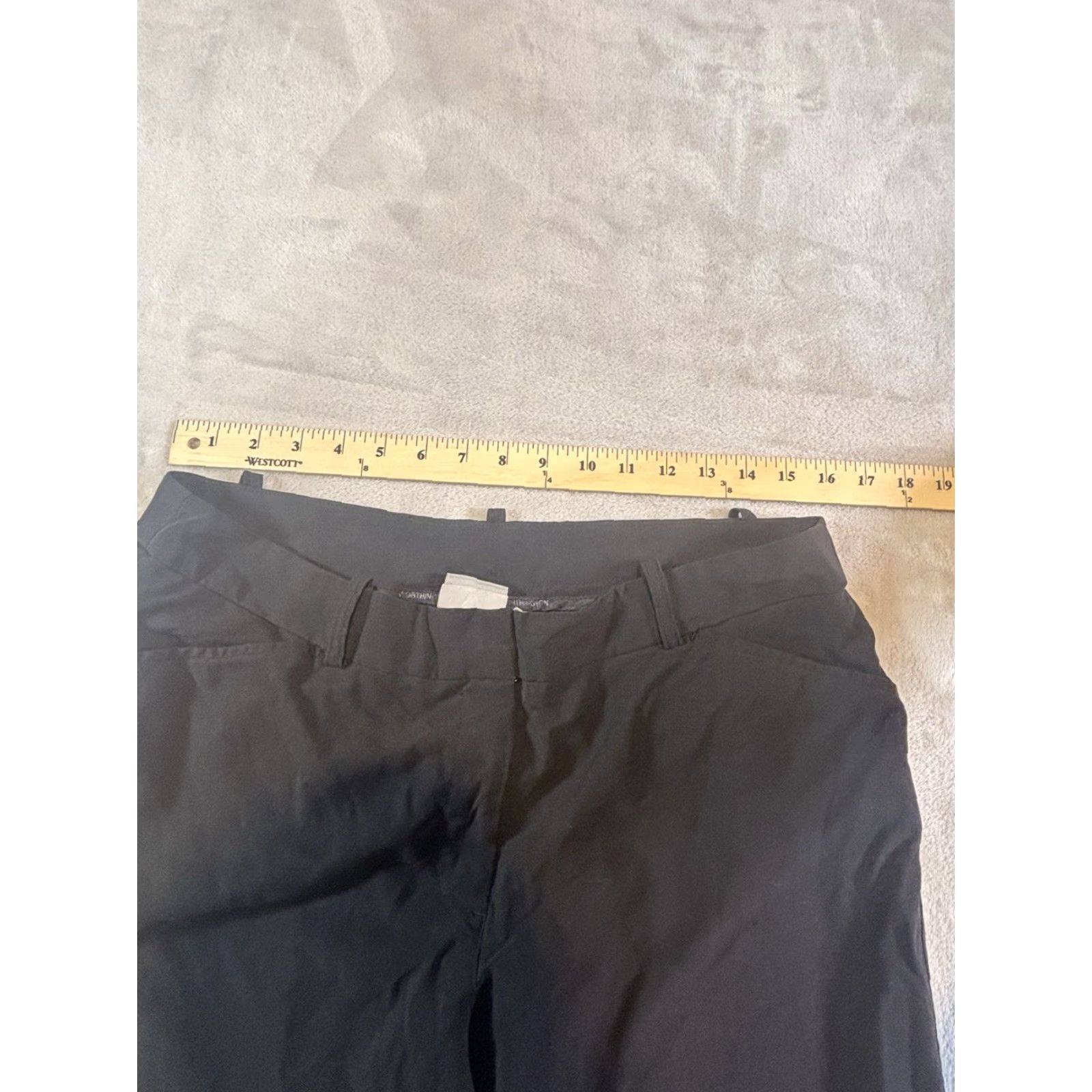 Worthington Worthington Women's Pants Cropped 14P Black Slim Straight City Preppy 28in Inseam Regular Dress Casual Slacks Size 36" / US 14 / IT 50 - 4 Thumbnail