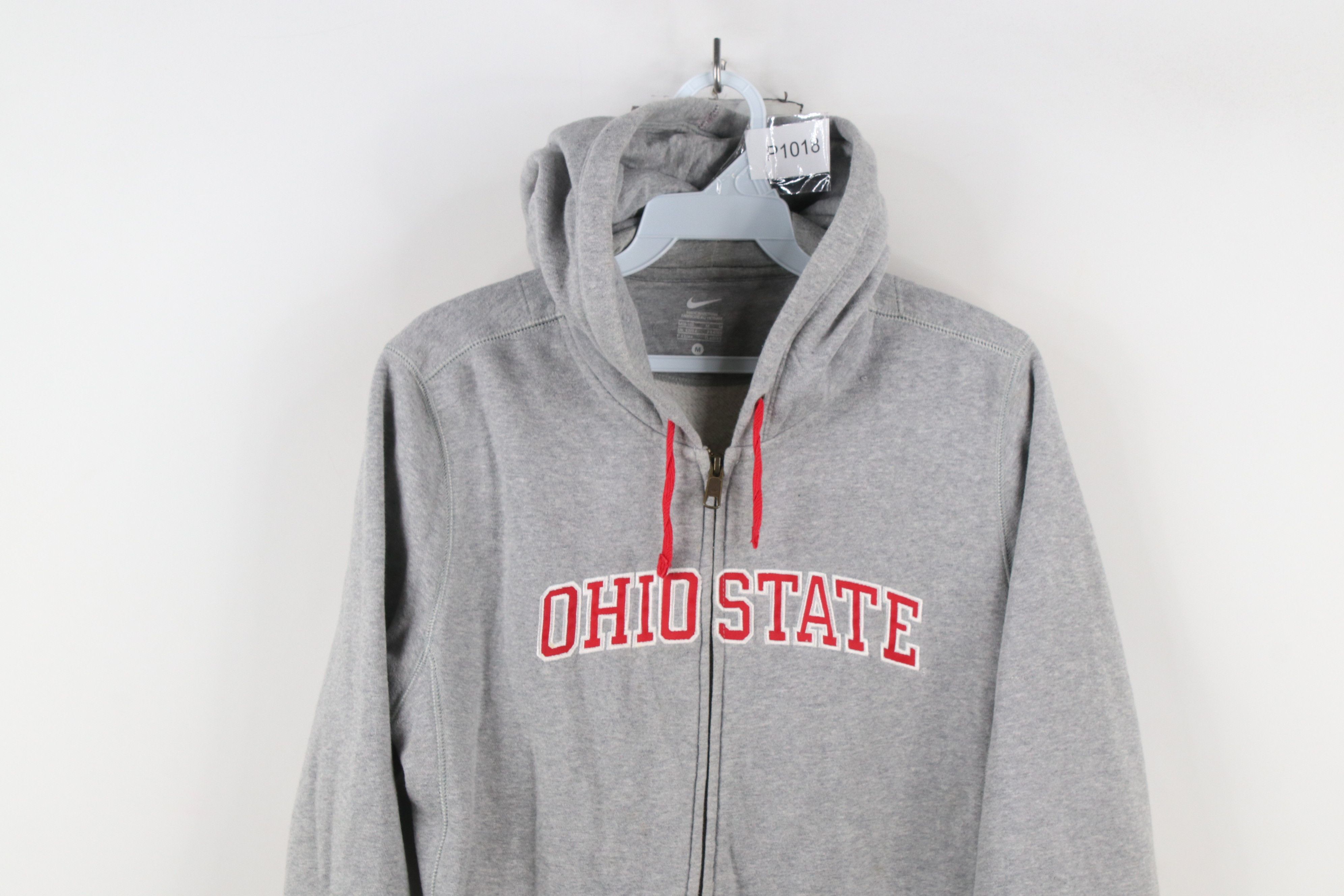 Nike × Vintage Vintage Nike Mini Swoosh Ohio State University Zip Hoodie Size M / US 6-8 / IT 42-44 - 2 Thumbnail