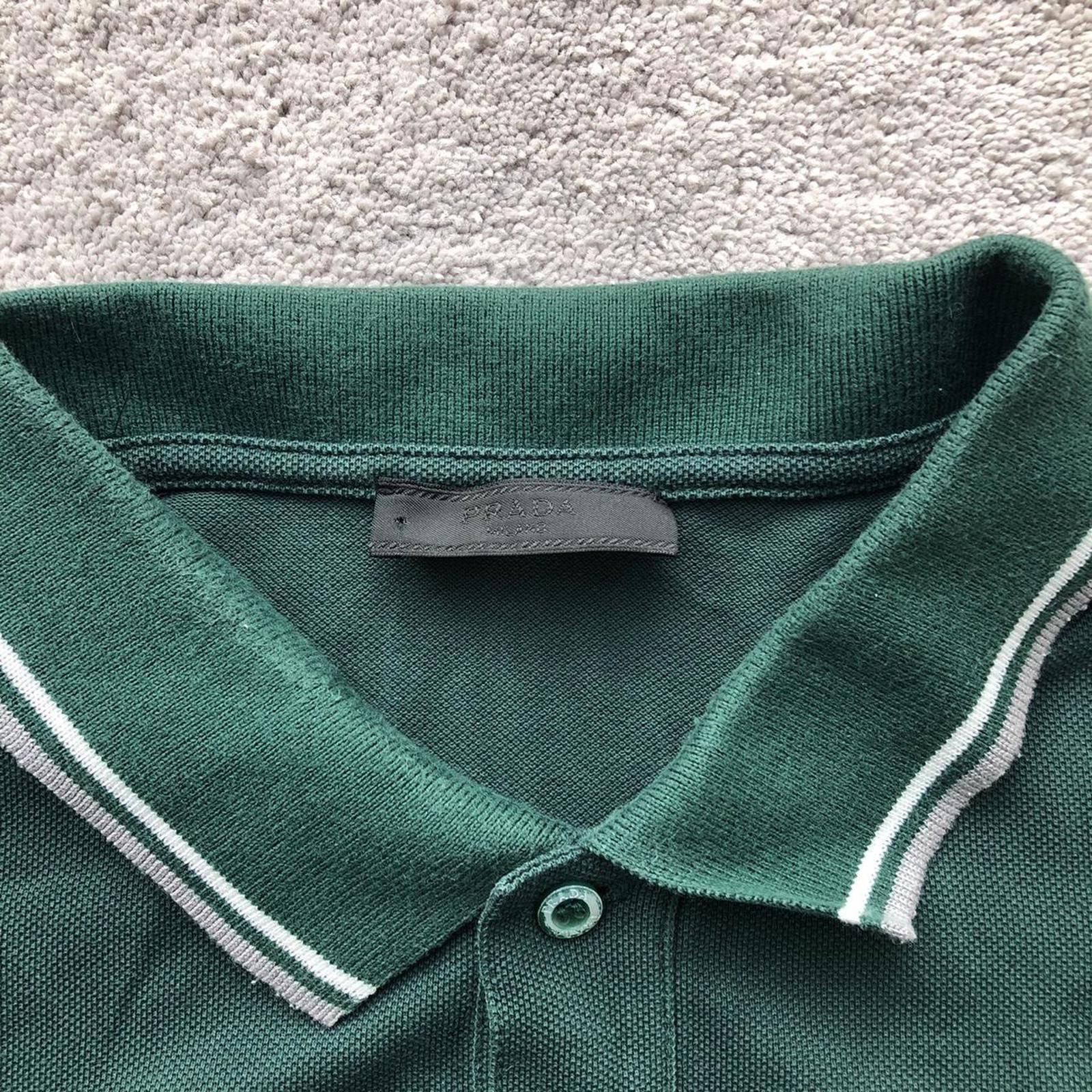 Prada Prada Tonal Green Tab Polo Shirt Size US XL / EU 56 / 4 - 3 Thumbnail