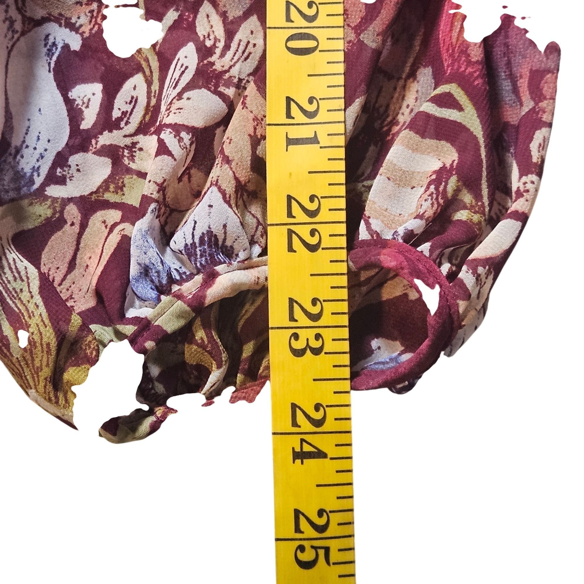 Other Valerie Stevens Women’s Floral Blouse 1X Burgundy Long Sleev Size XL / US 12-14 / IT 48-50 - 10 Thumbnail