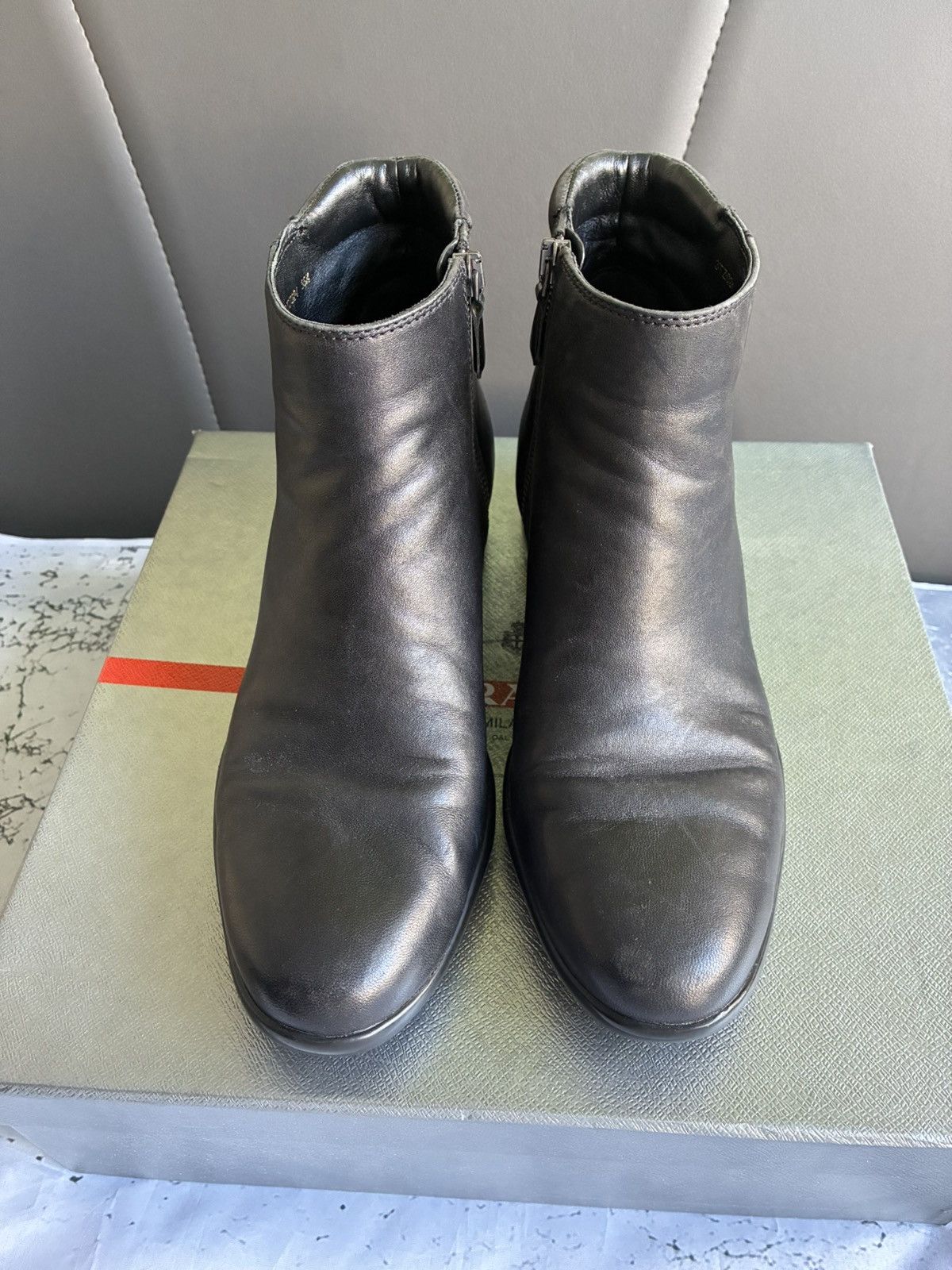 Prada Vintage Prada Leather Ankle Boots Size US 8.5 / IT 38.5 - 6 Thumbnail