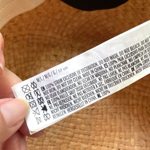 Forever 21 Straw Hat w/ Grosgrain Ribbon Chin Strap - One Size Size ONE SIZE - 6 Thumbnail